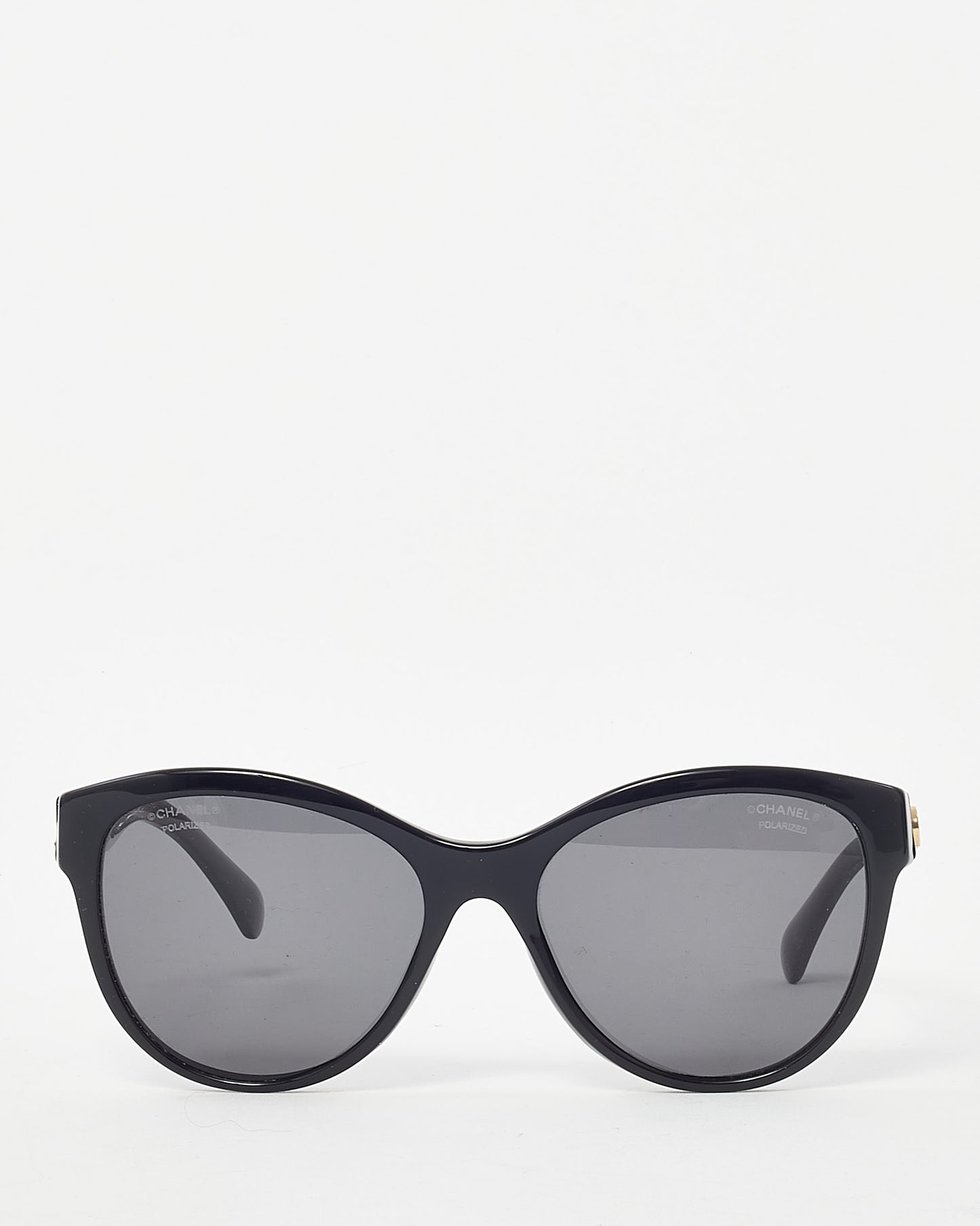 Chanel Black Acetate Gold CHANEL 5458 Butterfly Pantos Sunglasses