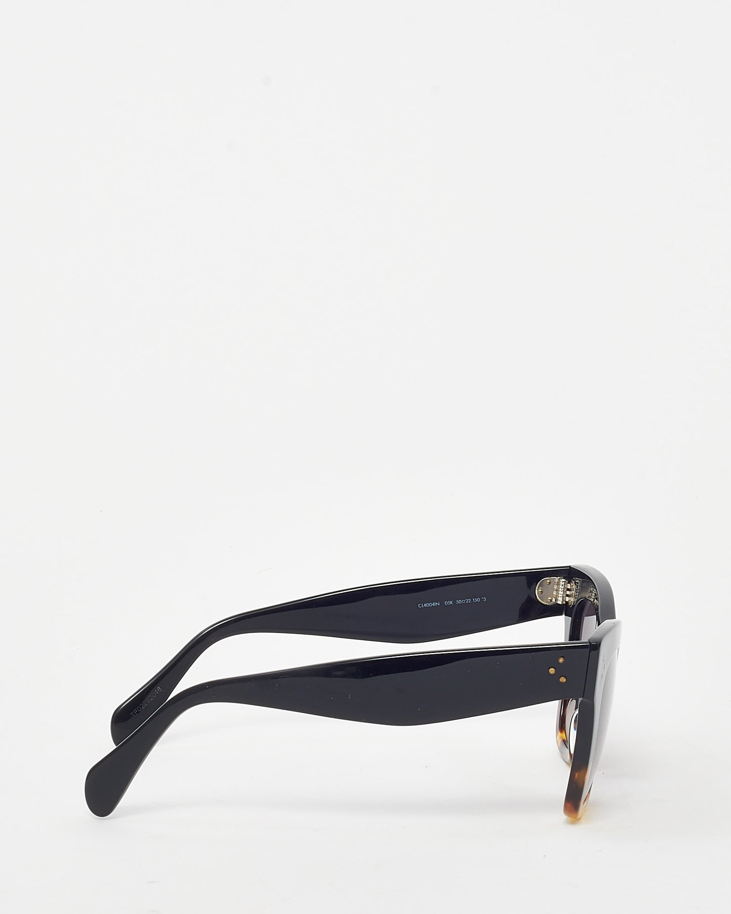 Celine Black and Brown Tortoise CL40041N Square Geometric Sunglasses