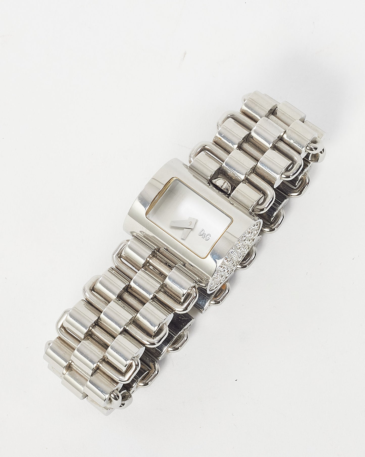 Dolce & Gabbana Silver Stainless Steel Rhinestone Crystal Watch