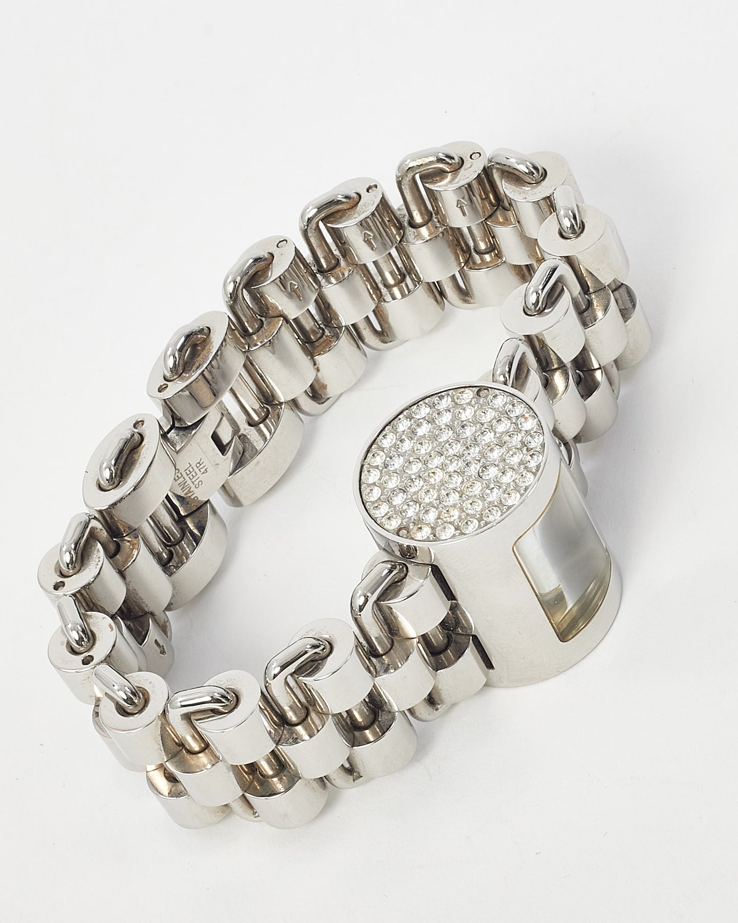 Dolce & Gabbana Silver Stainless Steel Rhinestone Crystal Watch