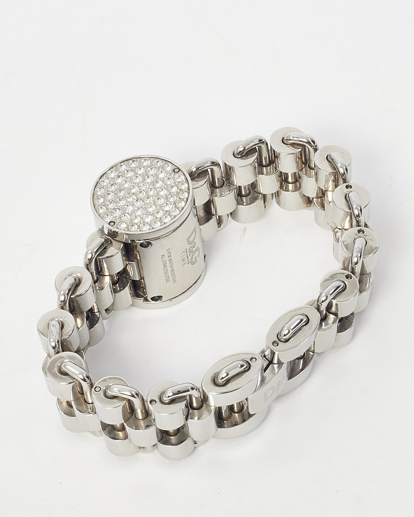 Dolce & Gabbana Silver Stainless Steel Rhinestone Crystal Watch