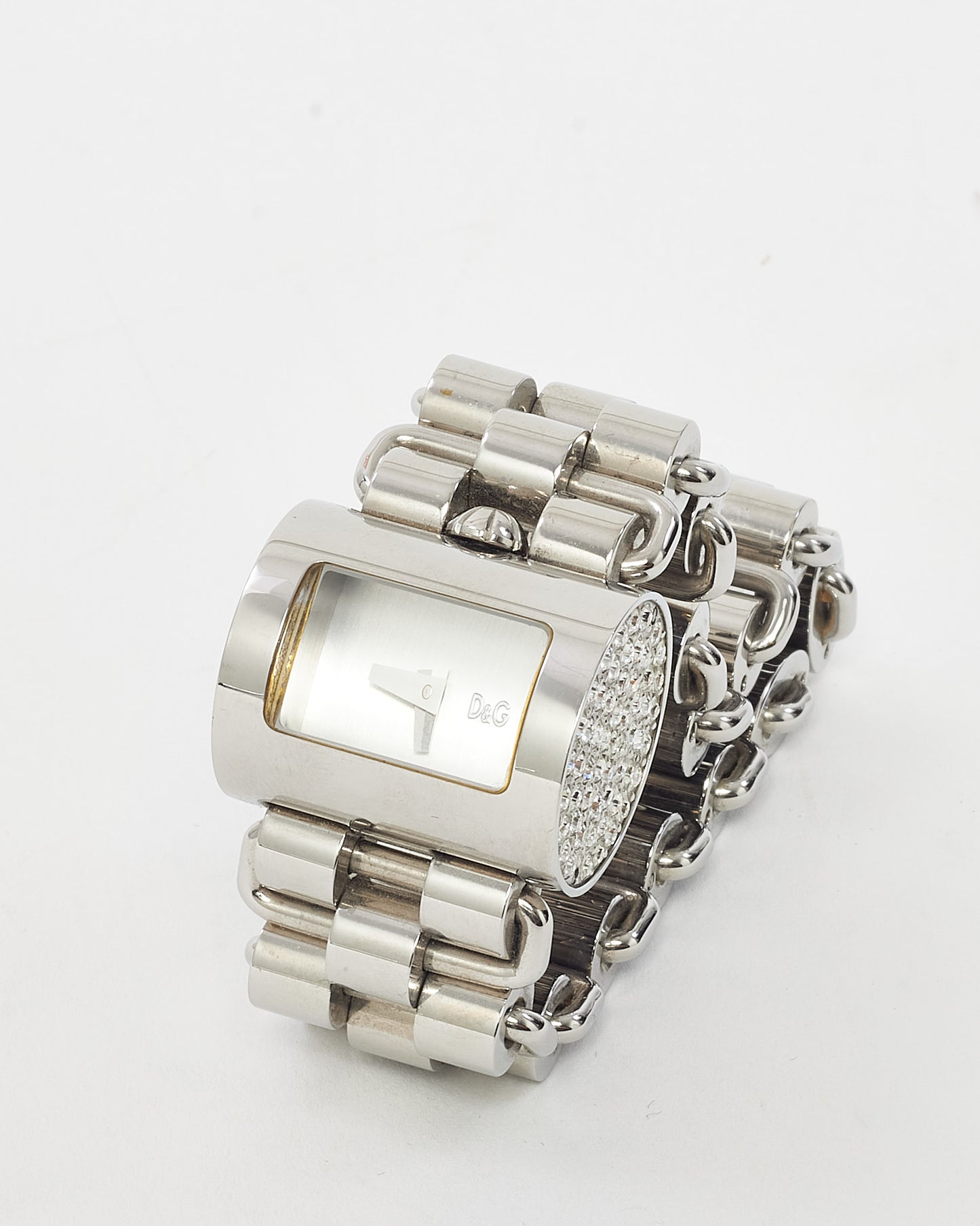 Dolce & Gabbana Silver Stainless Steel Rhinestone Crystal Watch