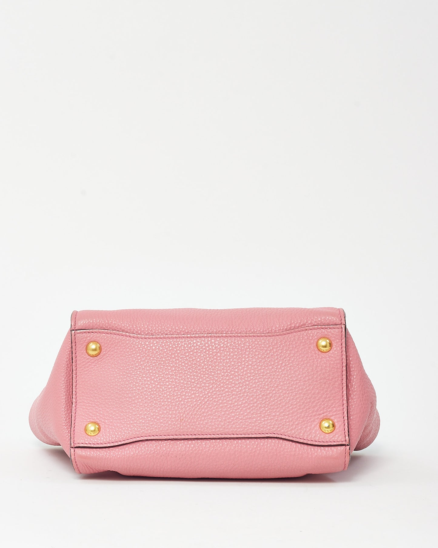 Prada Pink Vitello Daino Leather Gold Lock 2Way Shoulder Bag BT0962