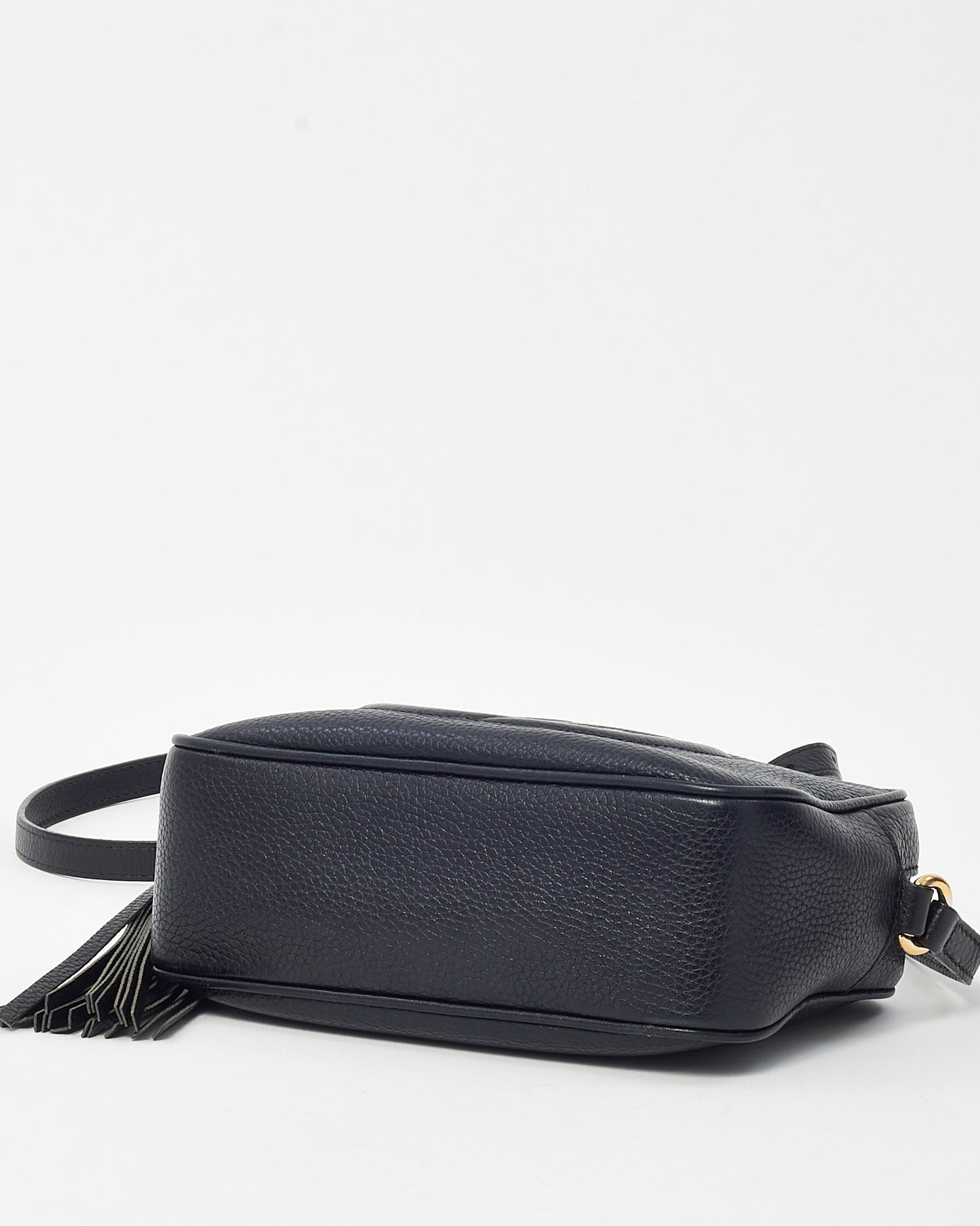 Gucci Black Pebbled Calfskin Leather GG Soho Disco Crossbody Bag