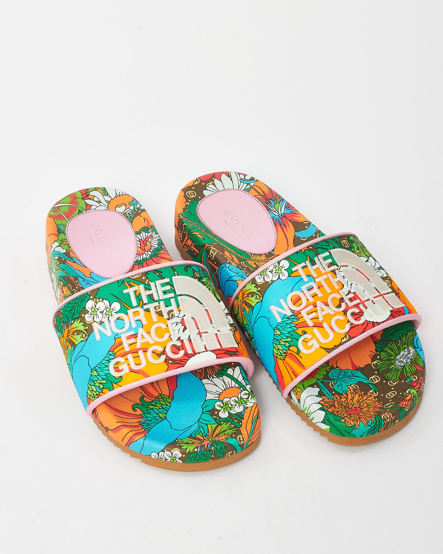 The North Face x Gucci Multi Floral Logo Slides - 37