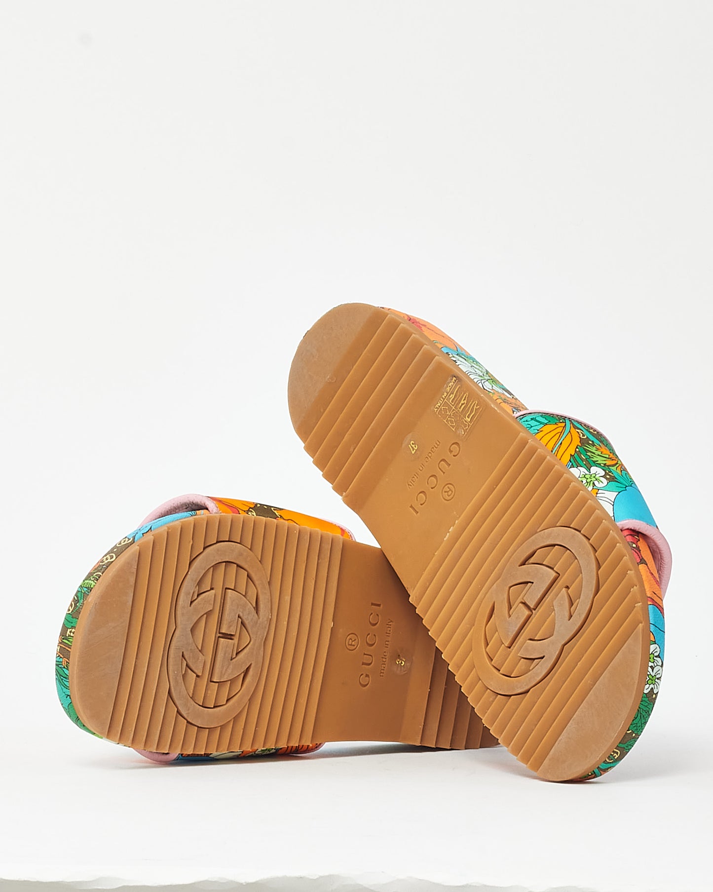 The North Face x Gucci Multi Floral Logo Slides - 37