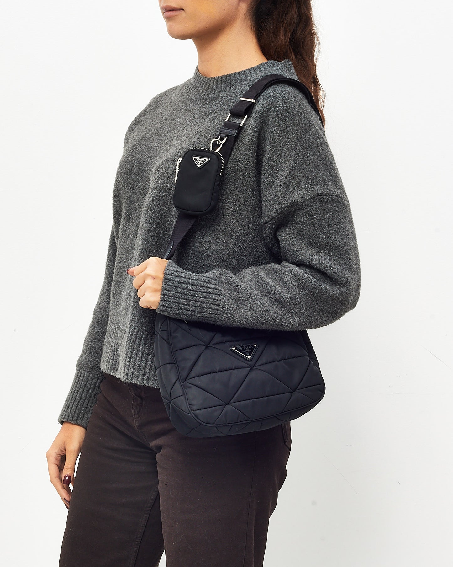 Prada Black Padded Re-Nylon 2005 Re-Edition Crossbody Bag