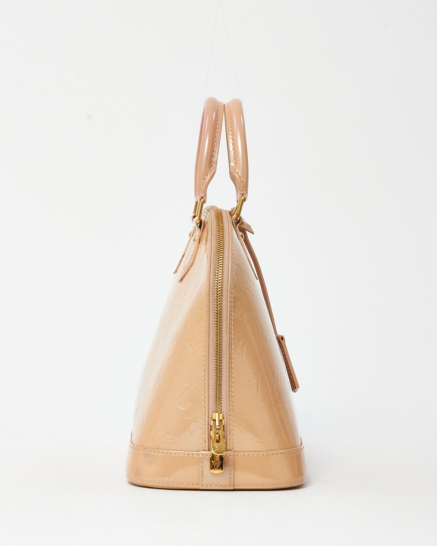 Louis Vuitton Beige Monogram Vernis Patent Leather Alma GM