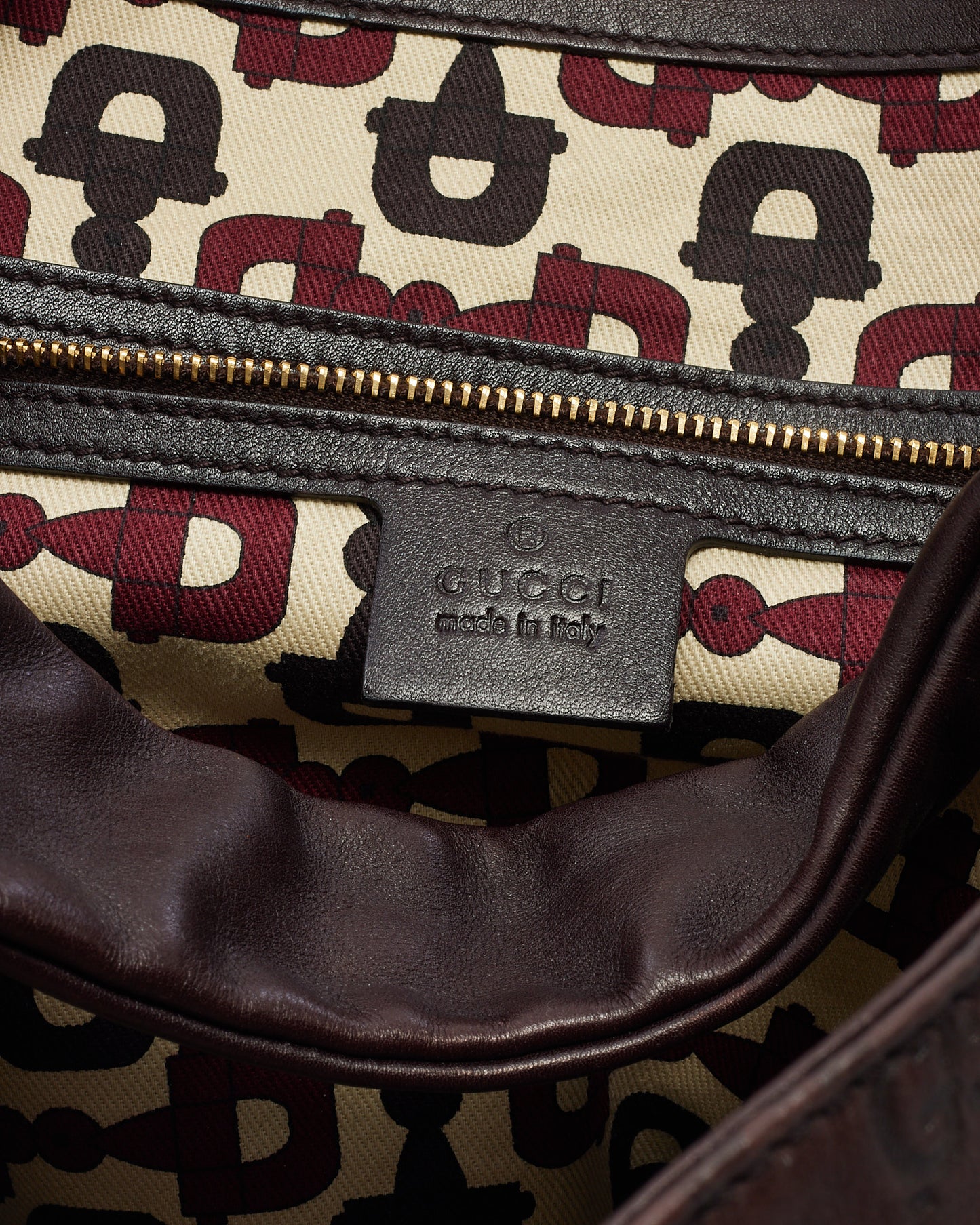 Gucci Brown Guccissima Leather Medium Hysteria Shoulder Bag