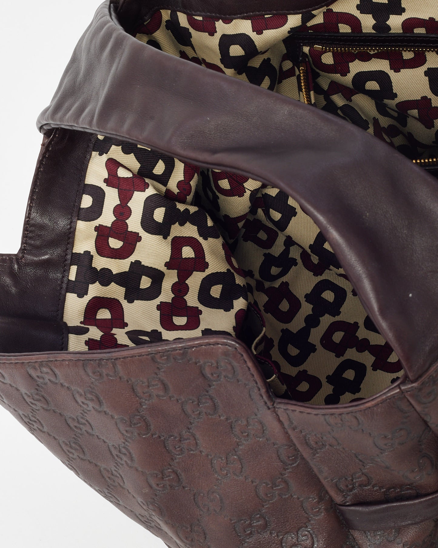 Gucci Brown Guccissima Leather Medium Hysteria Shoulder Bag