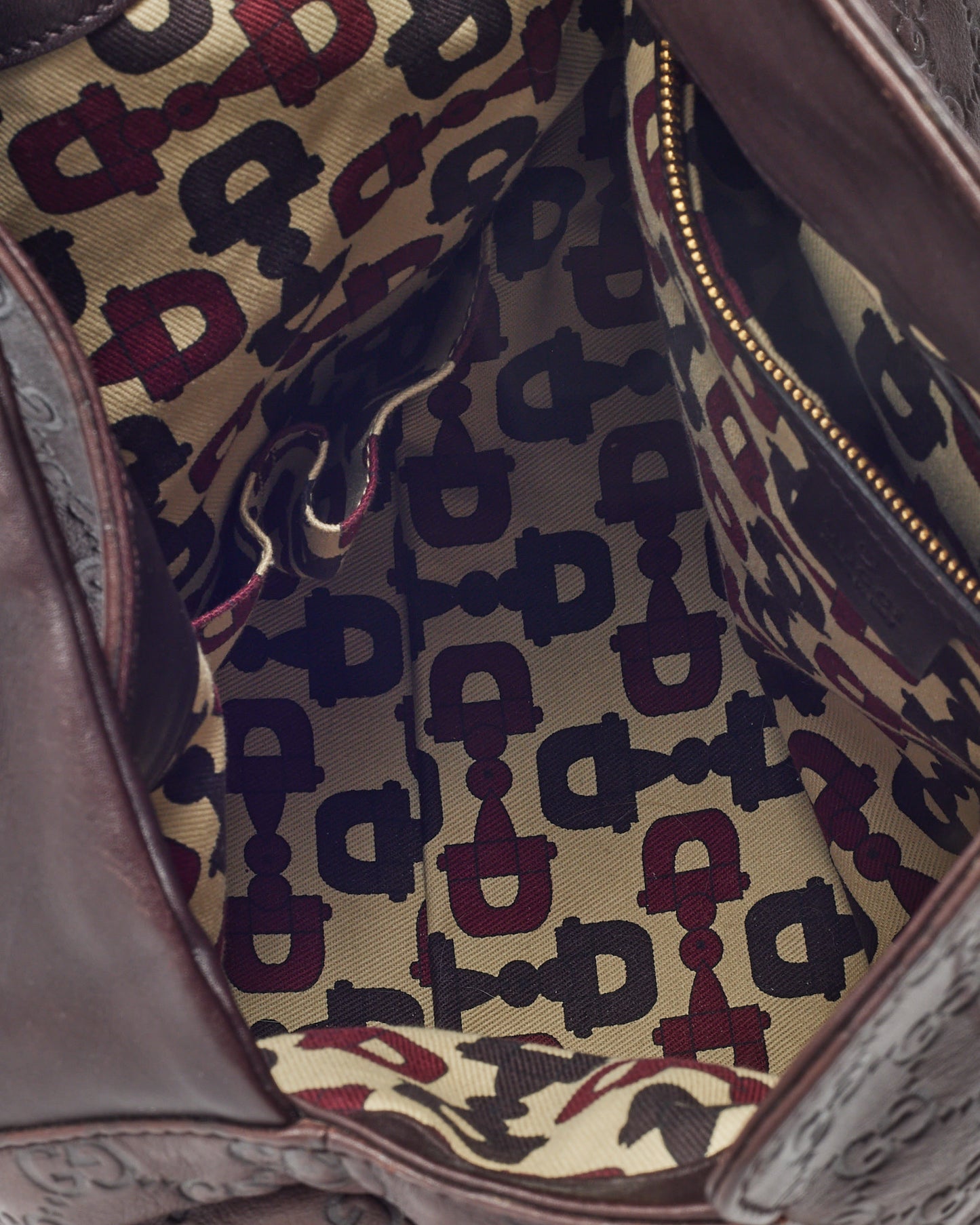 Gucci Brown Guccissima Leather Medium Hysteria Shoulder Bag