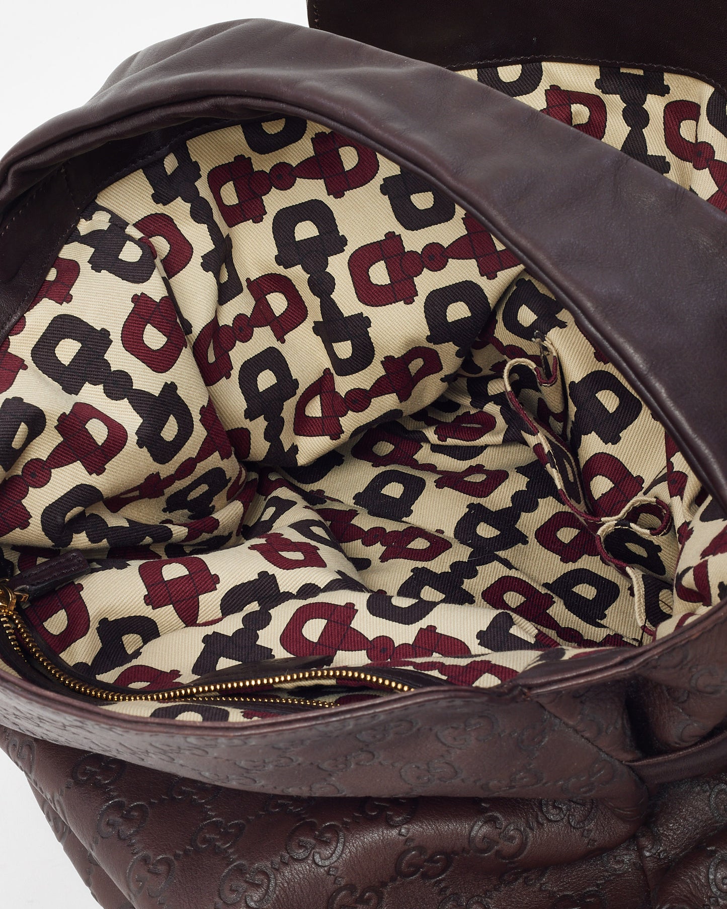 Gucci Brown Guccissima Leather Medium Hysteria Shoulder Bag