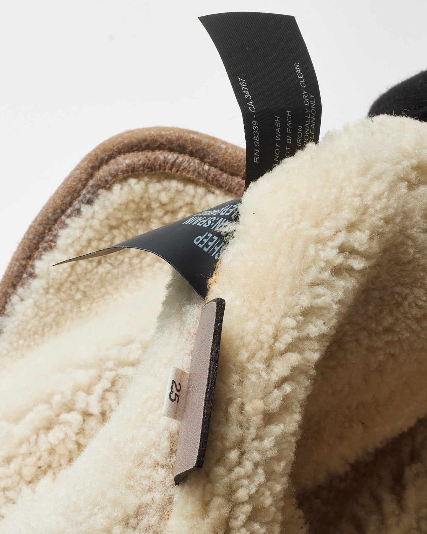 Prada Brown Suede and Shearling Buckle 2way Top Handle Bag with Strap