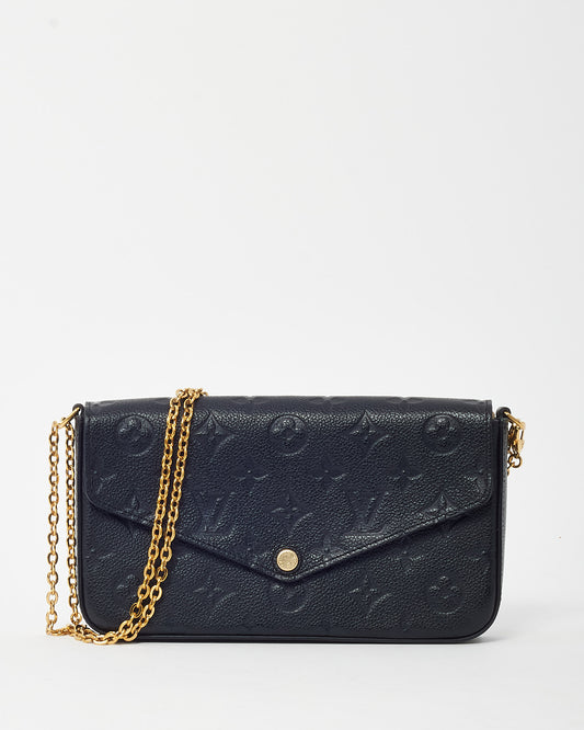 Louis Vuitton Black Monogram Empreinte Leather Felicie Pochette Bag