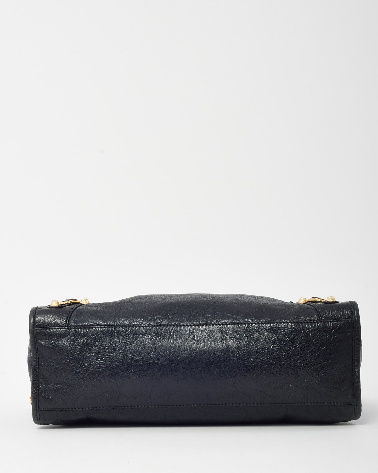 Balenciaga Black Lambskin Leather Gold Giant 12 Stud Moto City Bag