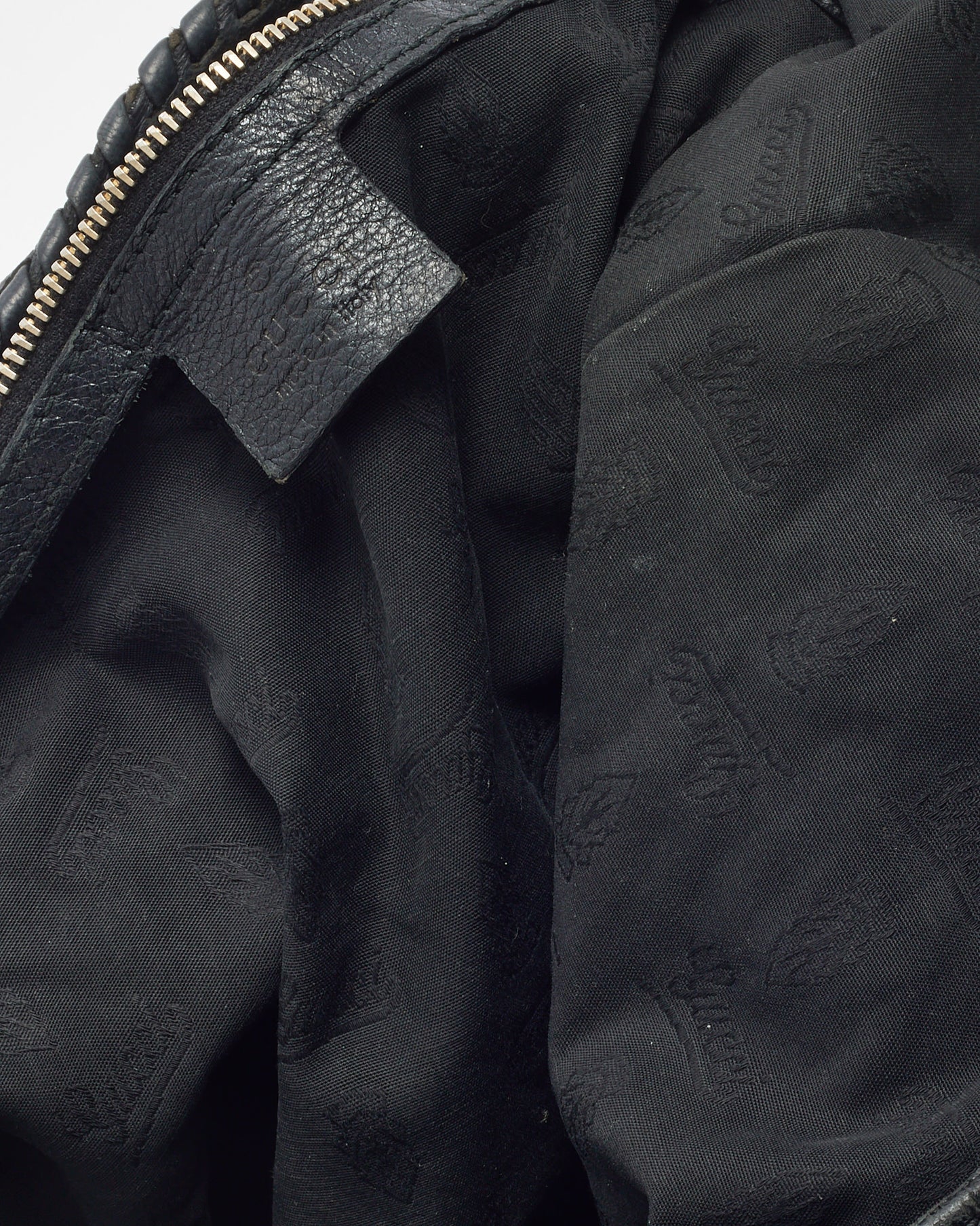 Gucci Black Pebbled Leather New Jackie Large Bamboo Shoulder Bag