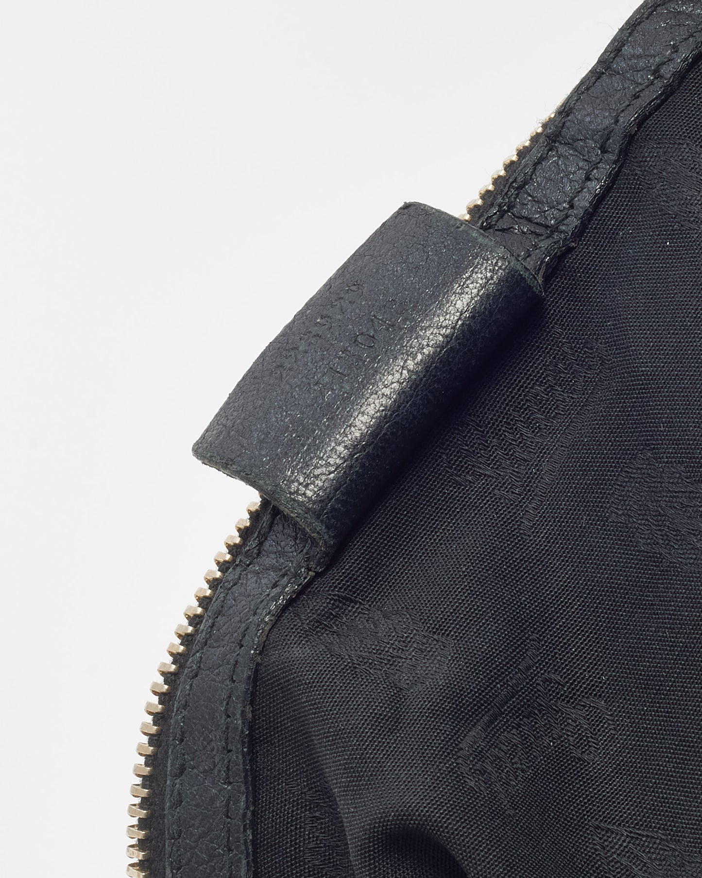 Gucci Black Pebbled Leather New Jackie Large Bamboo Shoulder Bag