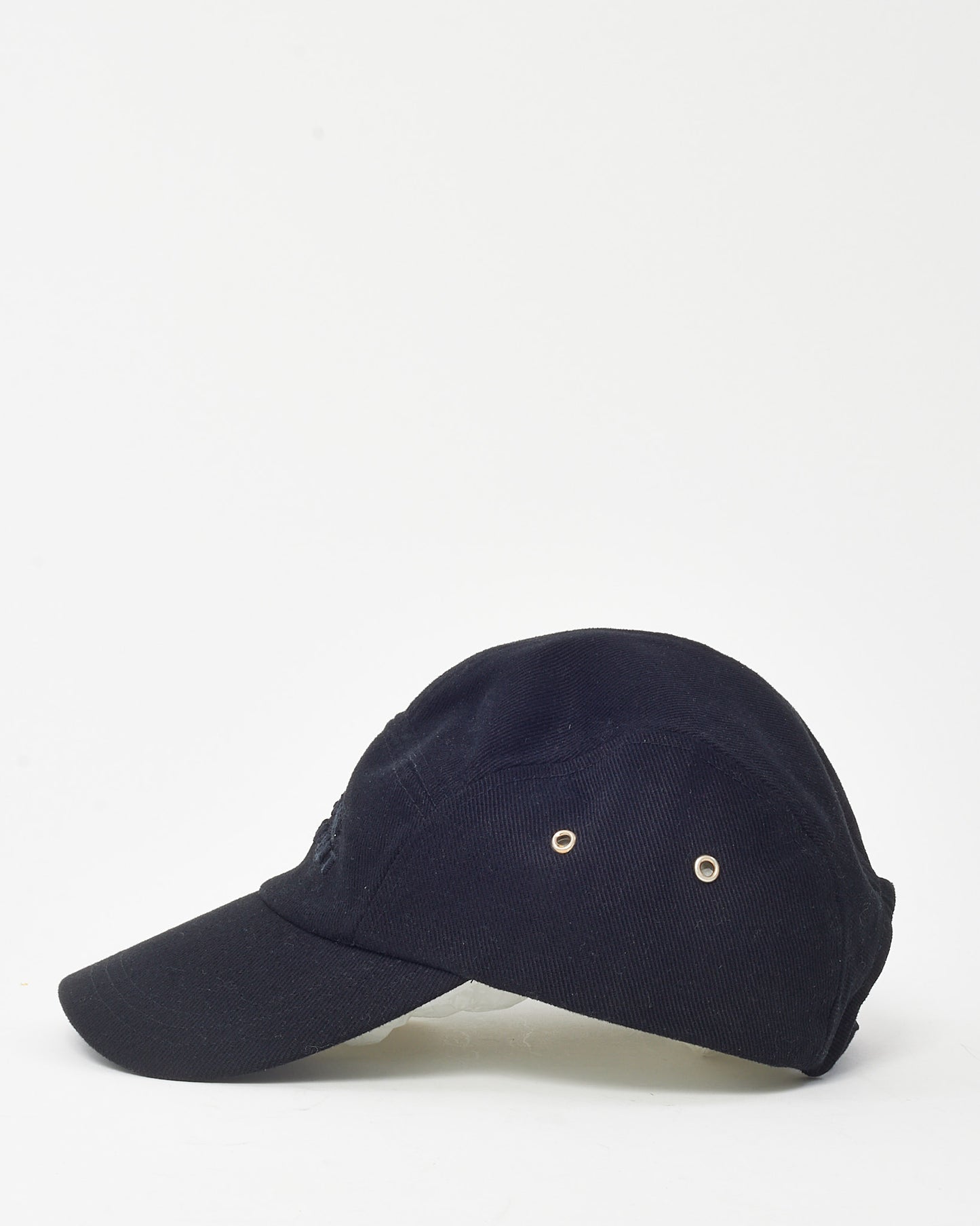 Isabel Marant Black Cotton Canvas Tyron Logo Embroidered Baseball Cap - 57