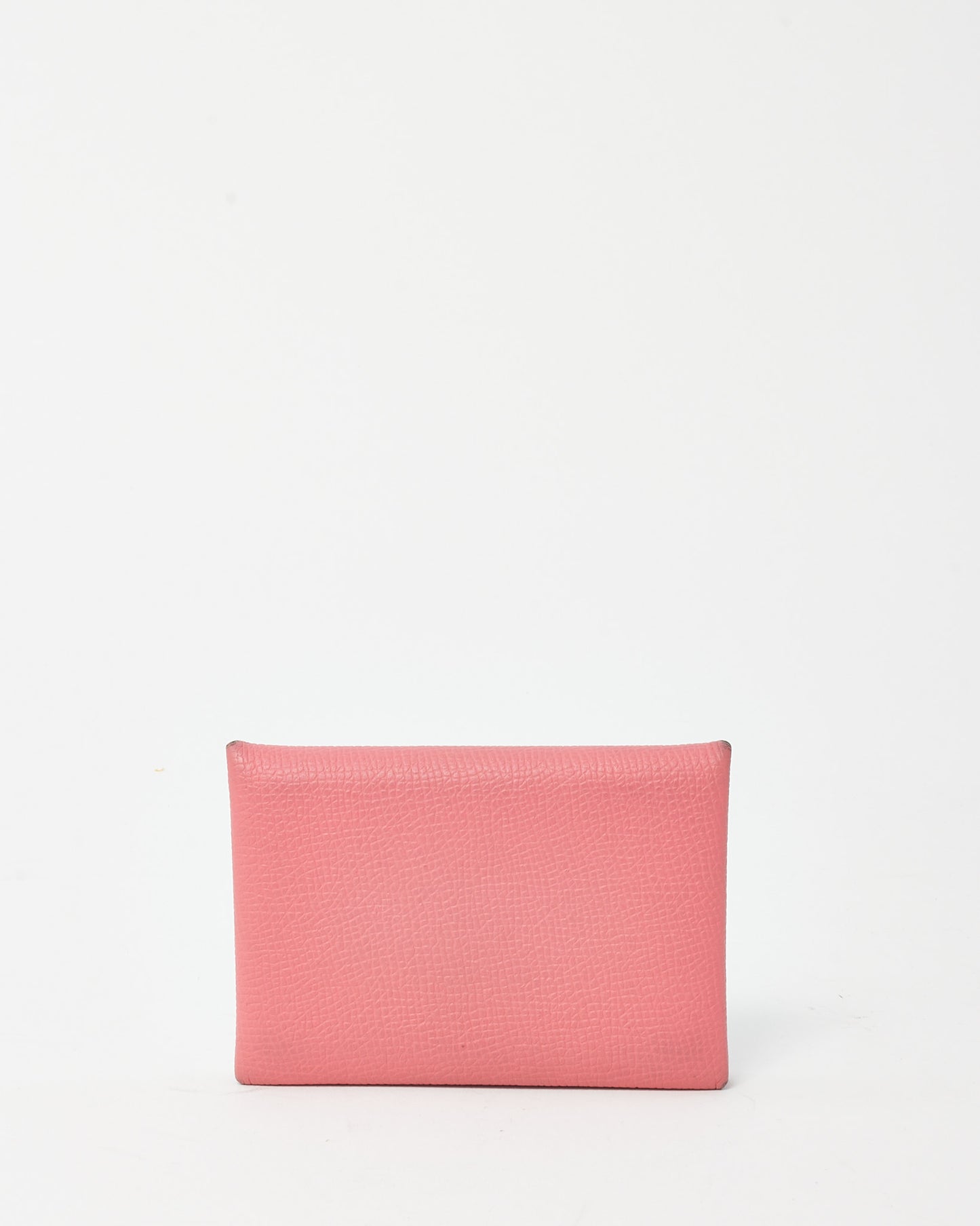 Hermès Pink Epsom Leather Calvi Card Holder