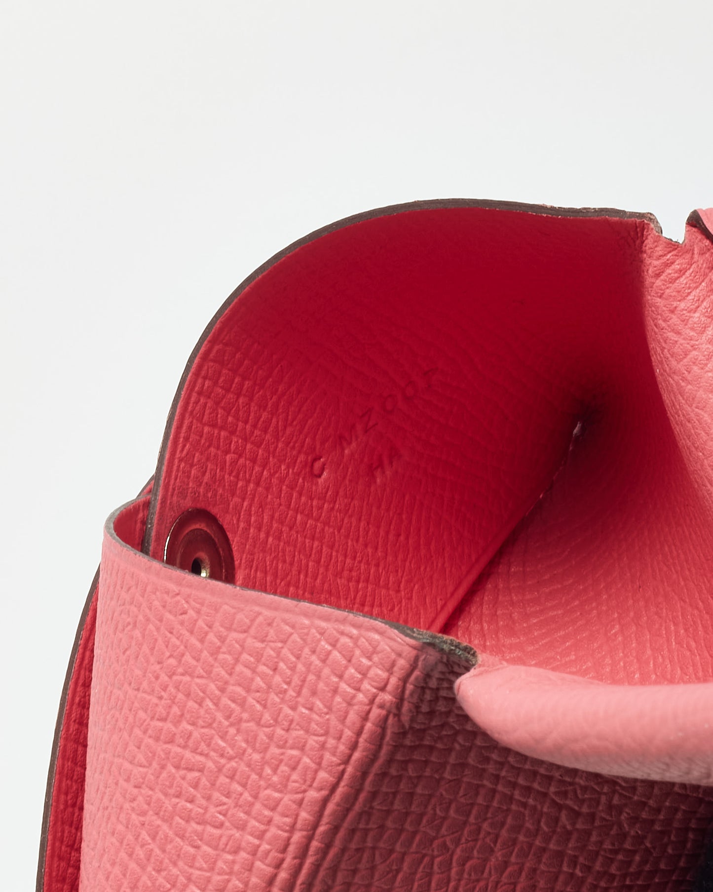 Hermès Pink Epsom Leather Calvi Card Holder