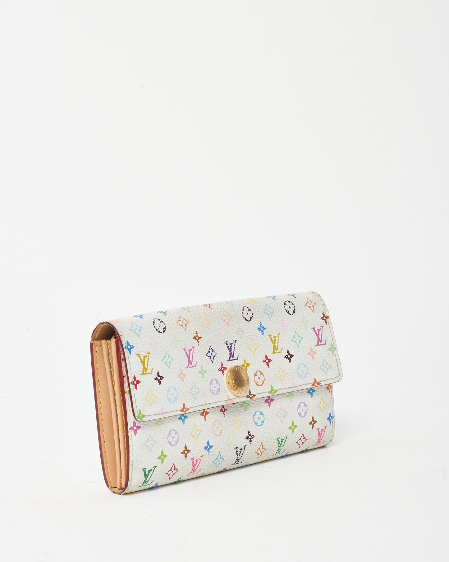 Louis Vuitton White Multicolore Monogram Canvas Sarah Wallet