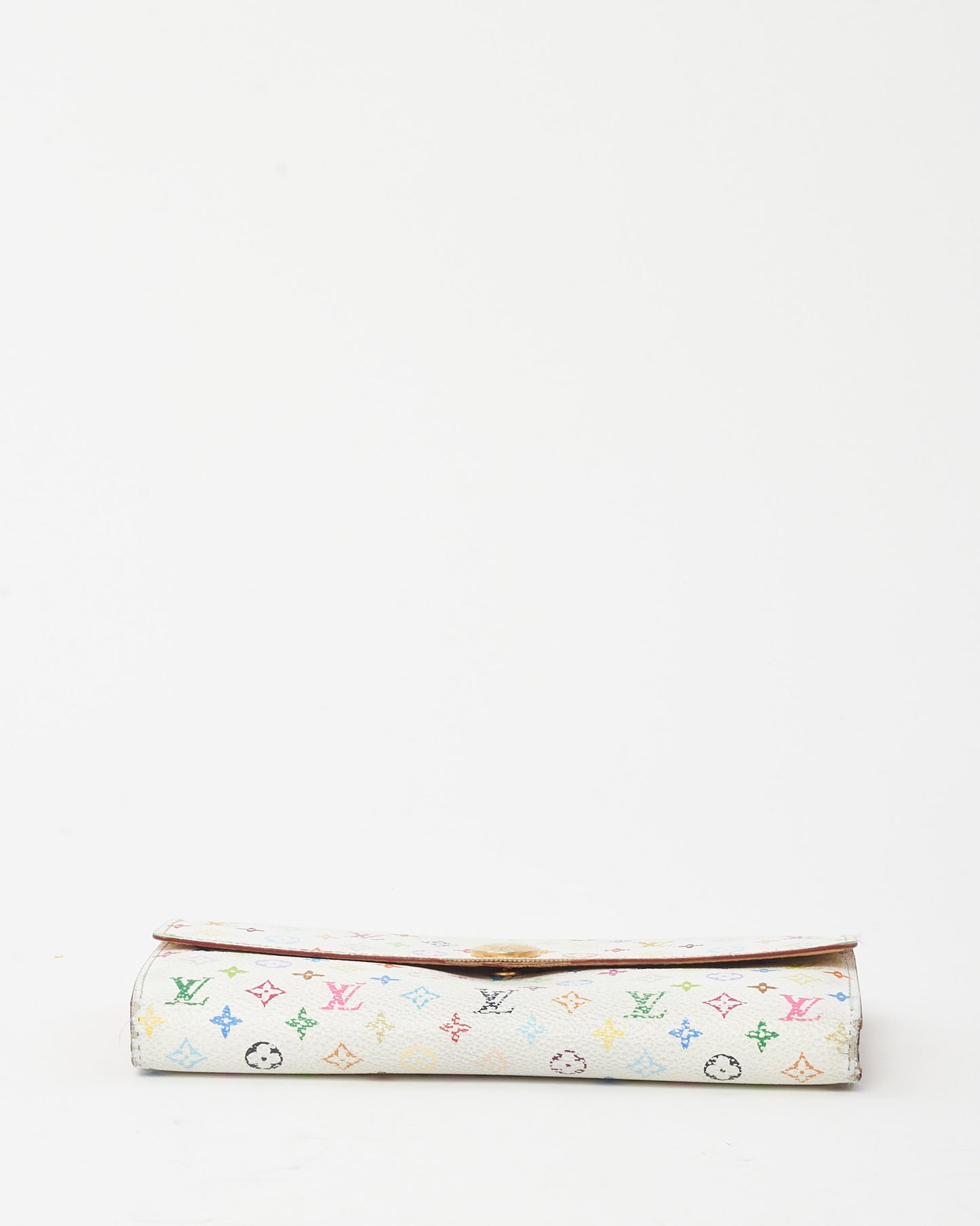 Louis Vuitton White Multicolore Monogram Canvas Sarah Wallet