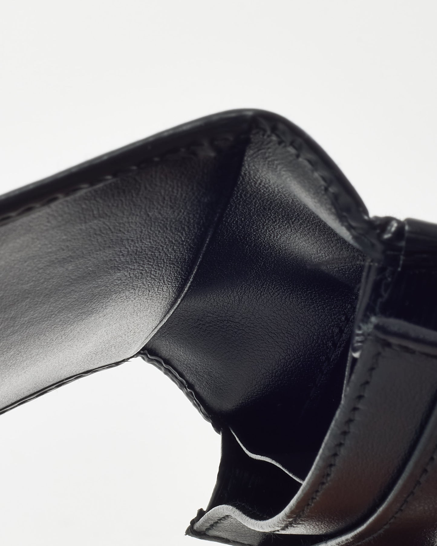 Prada Black Vietello Move TR Leather Logo Snap Card Case