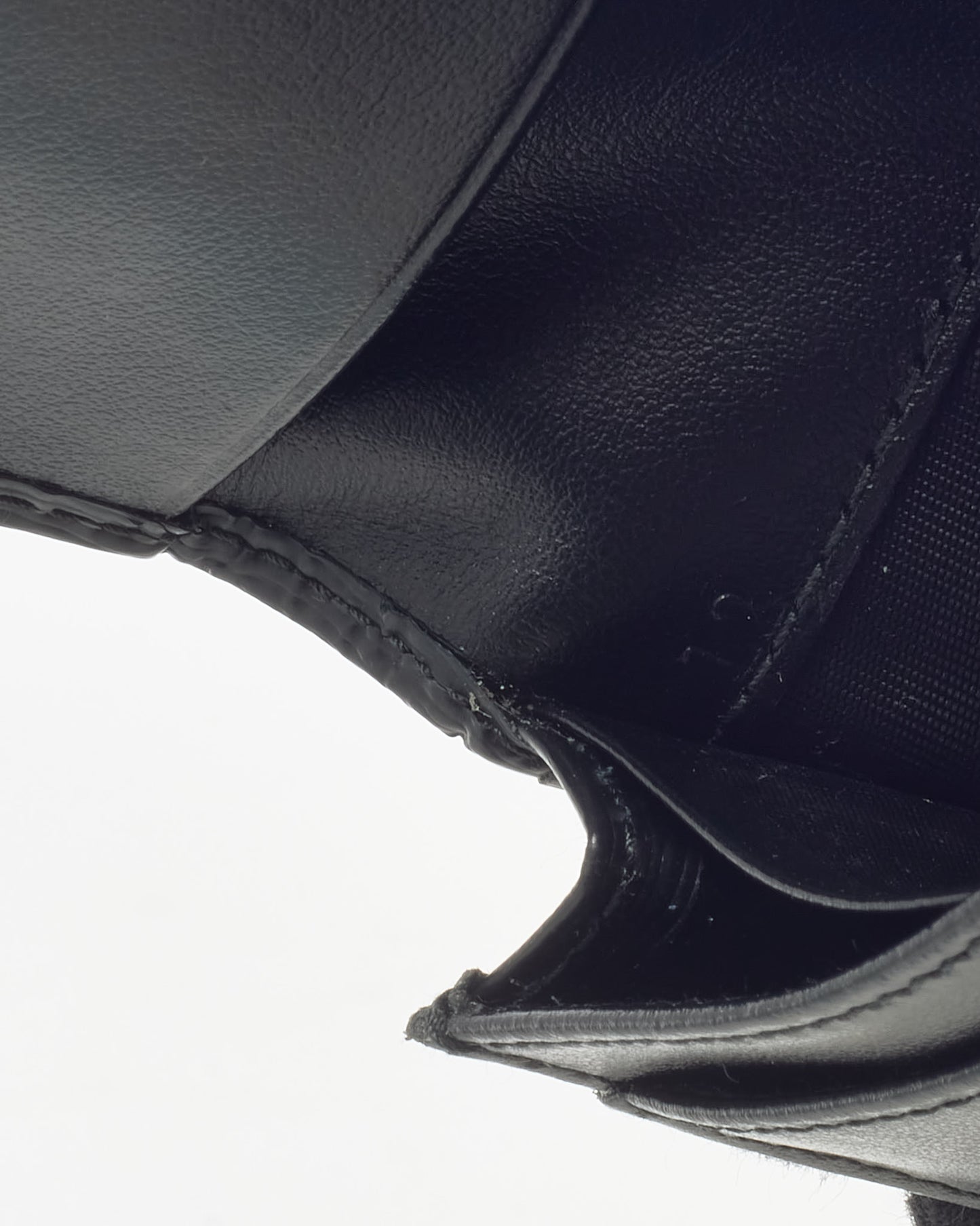 Prada Black Vietello Move TR Leather Logo Snap Card Case