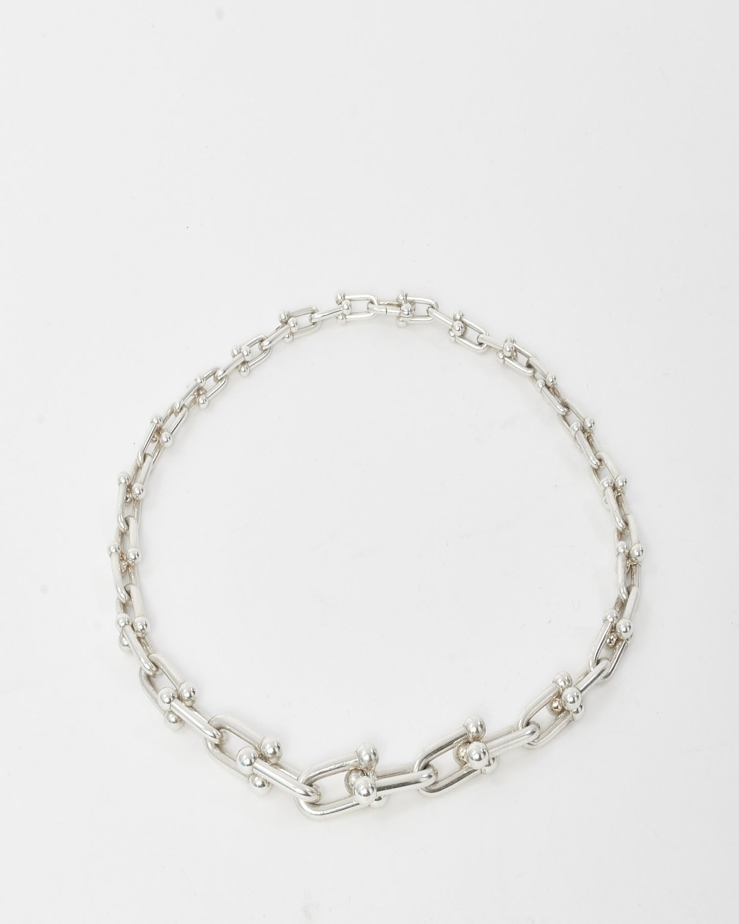 Tiffany & Co. Sterling Silver Graduated Link HardWear Necklace