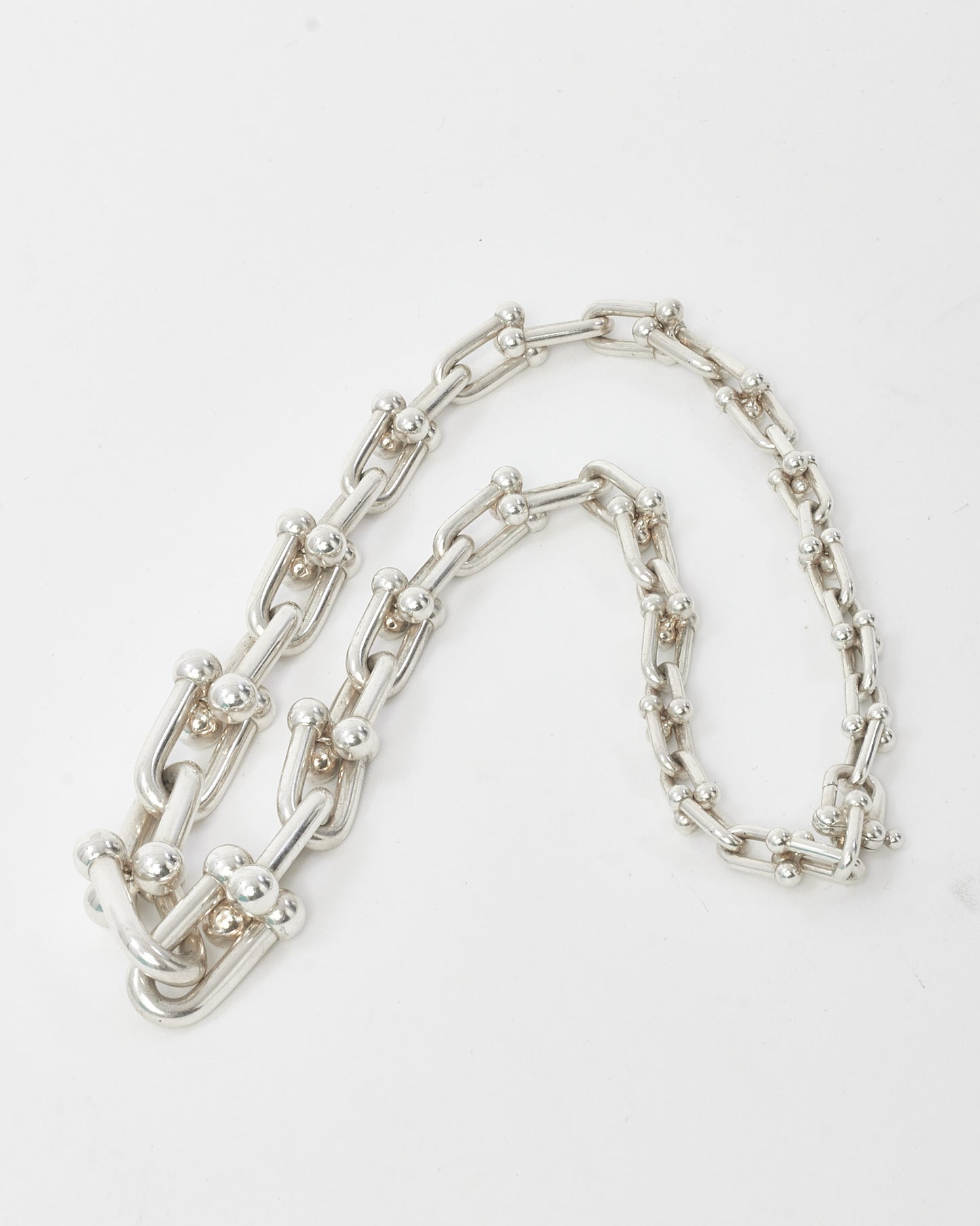 Tiffany & Co. Sterling Silver Graduated Link HardWear Necklace