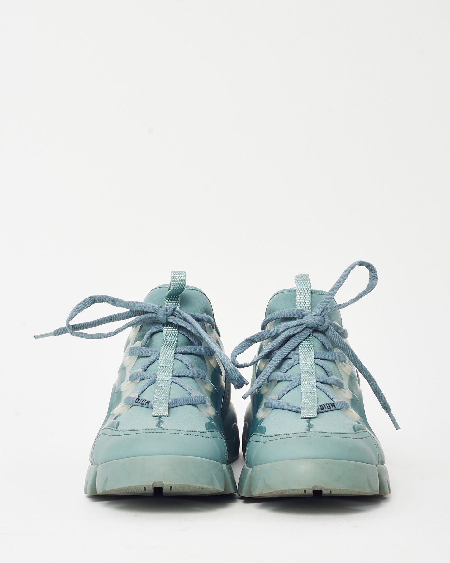 Dior Green Neoprene and Rubber D-Connect Sneakers - 40