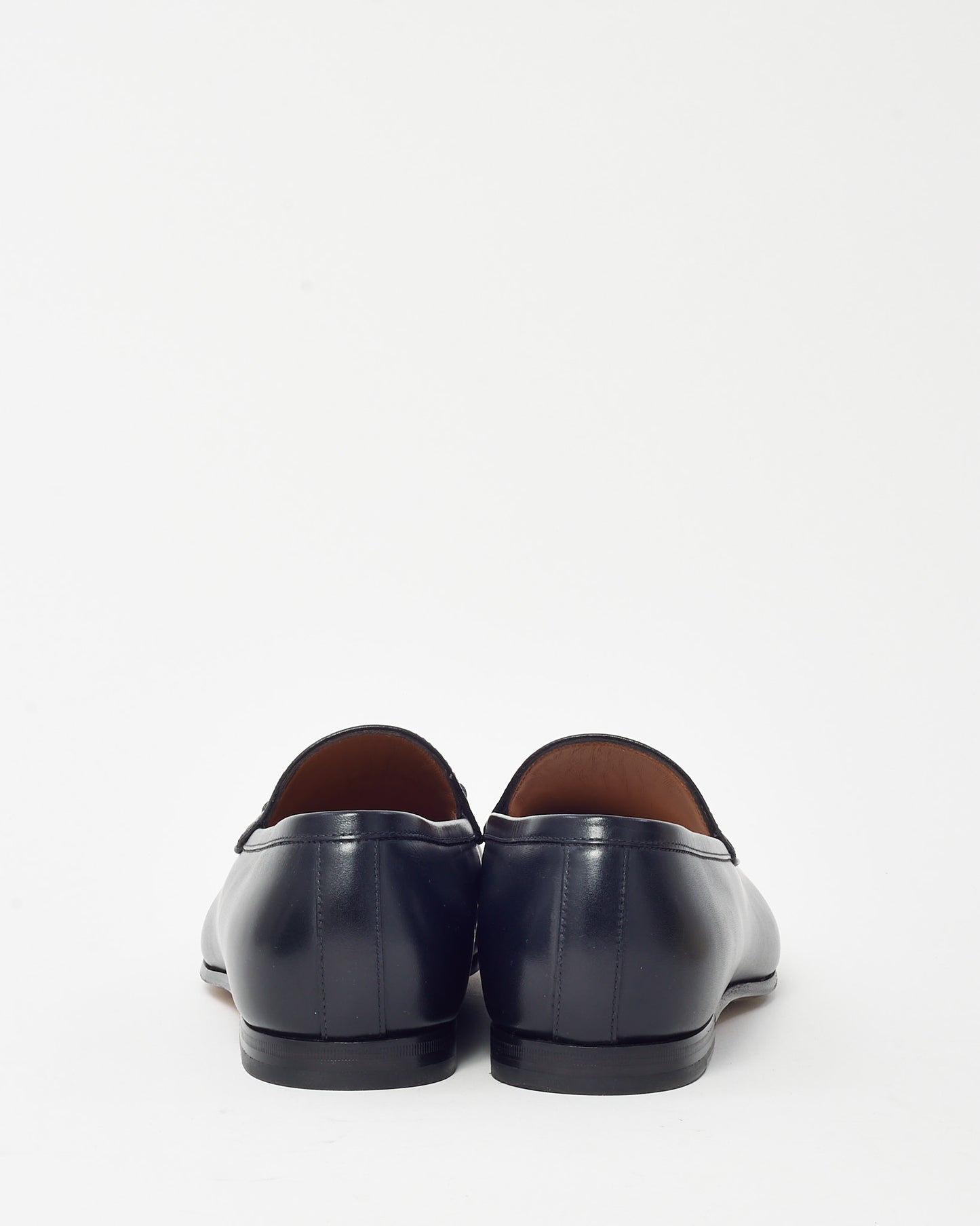 Gucci Men's Black GG Monogram Leather SHW Horsebit Loafers - 9.5 MEN