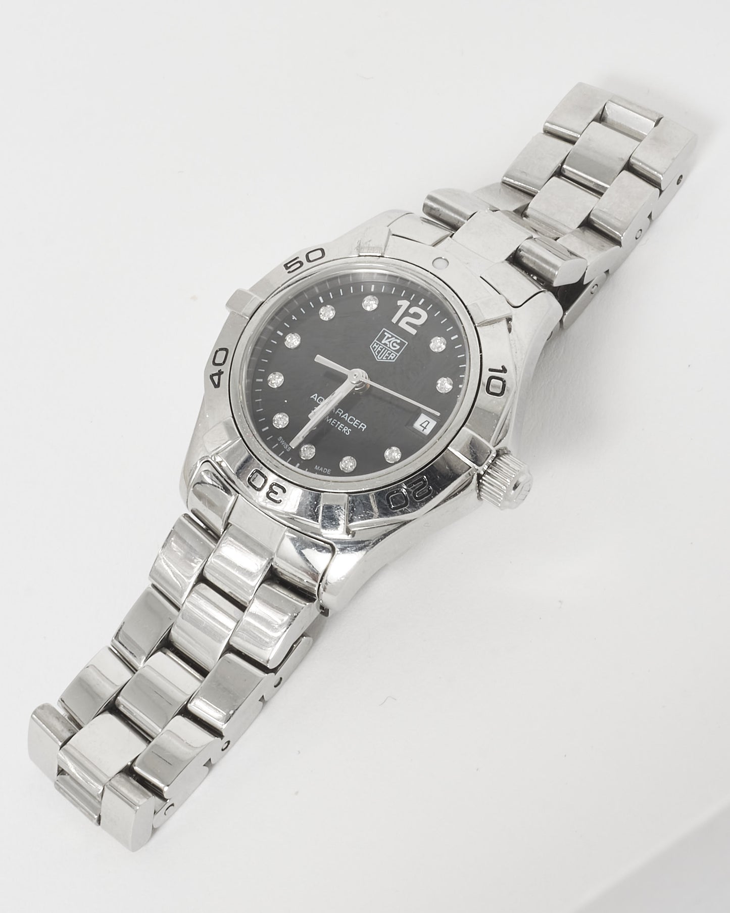 Tag Heuer Aquaracer Black Dial & Diamond 28MM Watch