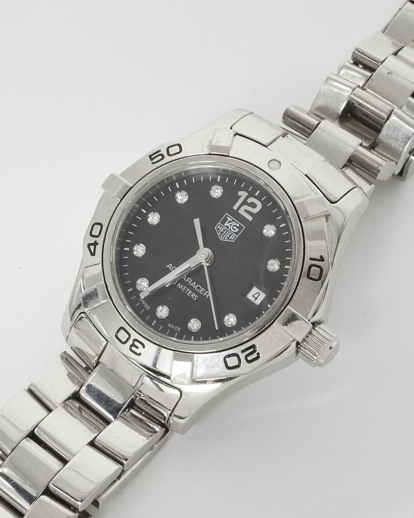 Tag Heuer Aquaracer Black Dial & Diamond 28MM Watch