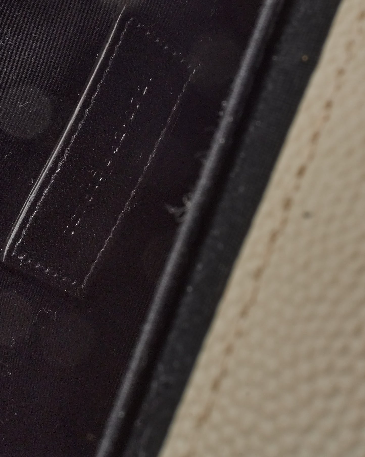 Saint Laurent White Chevron Grained Leather Cassandre YSL Logo Envelope Wristlet Pouch