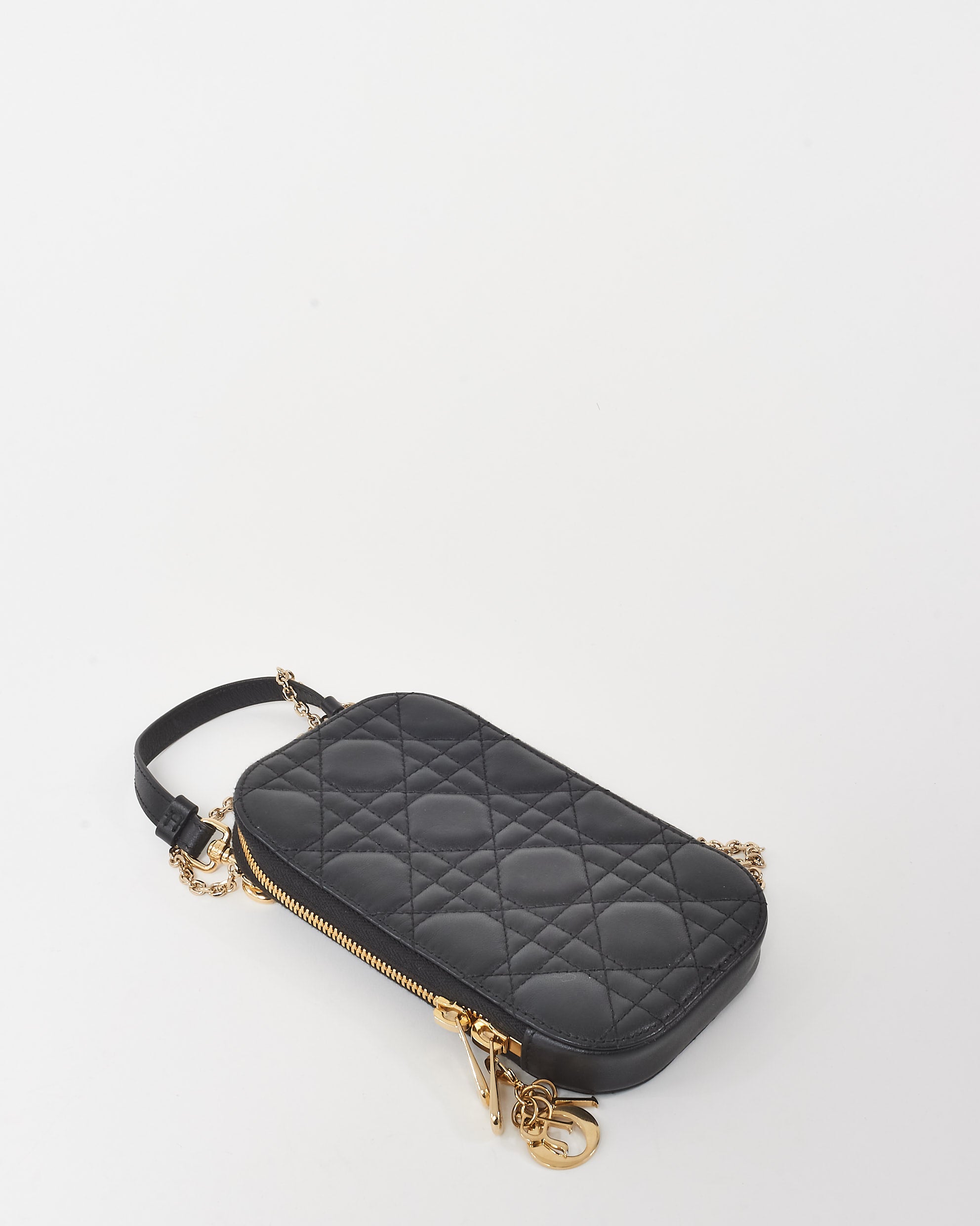 Lady Dior Call'in Dior フォンホルダー　ブラック Lady Dior Call'in Dior Phone Holder Black Cannage Lambskin | DIOR
