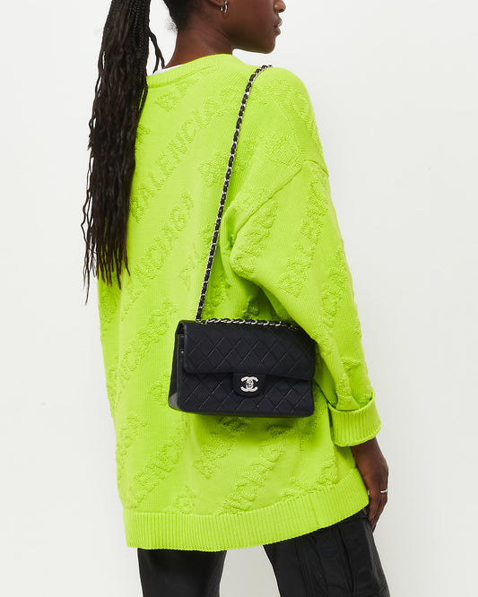 Chanel Black Lambskin Leather Small Double Flap Bag SHW