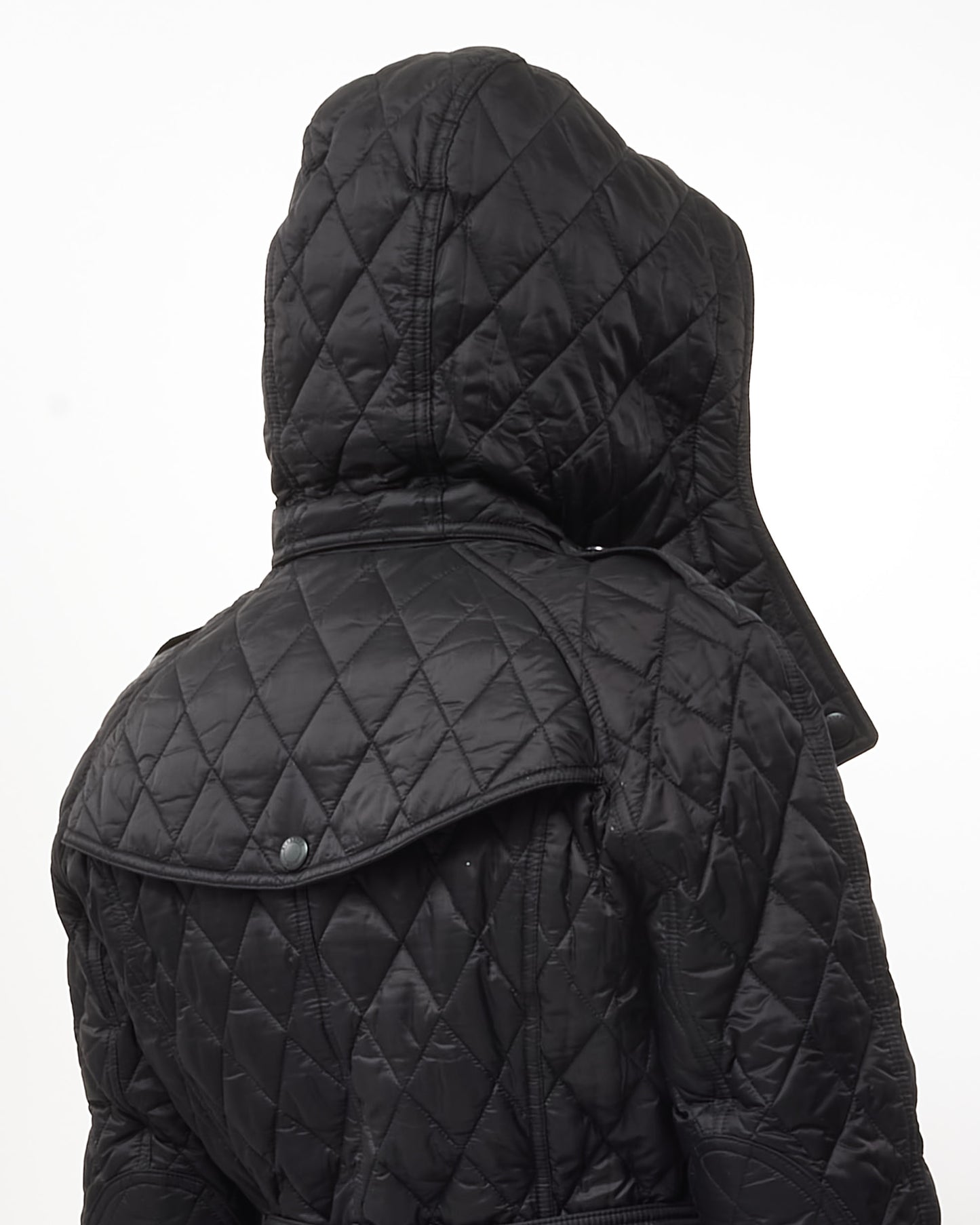 Burberry Black Diamond Quilted Nylon Finsbridge Jacket - M