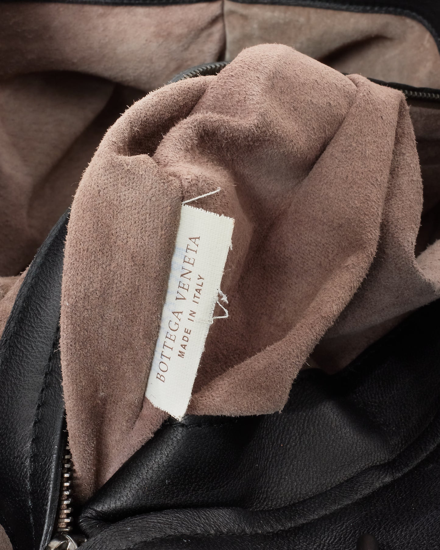 Bottega Veneta Vintage Black Intrecciato Leather Medium Olimpia Shoulder Bag