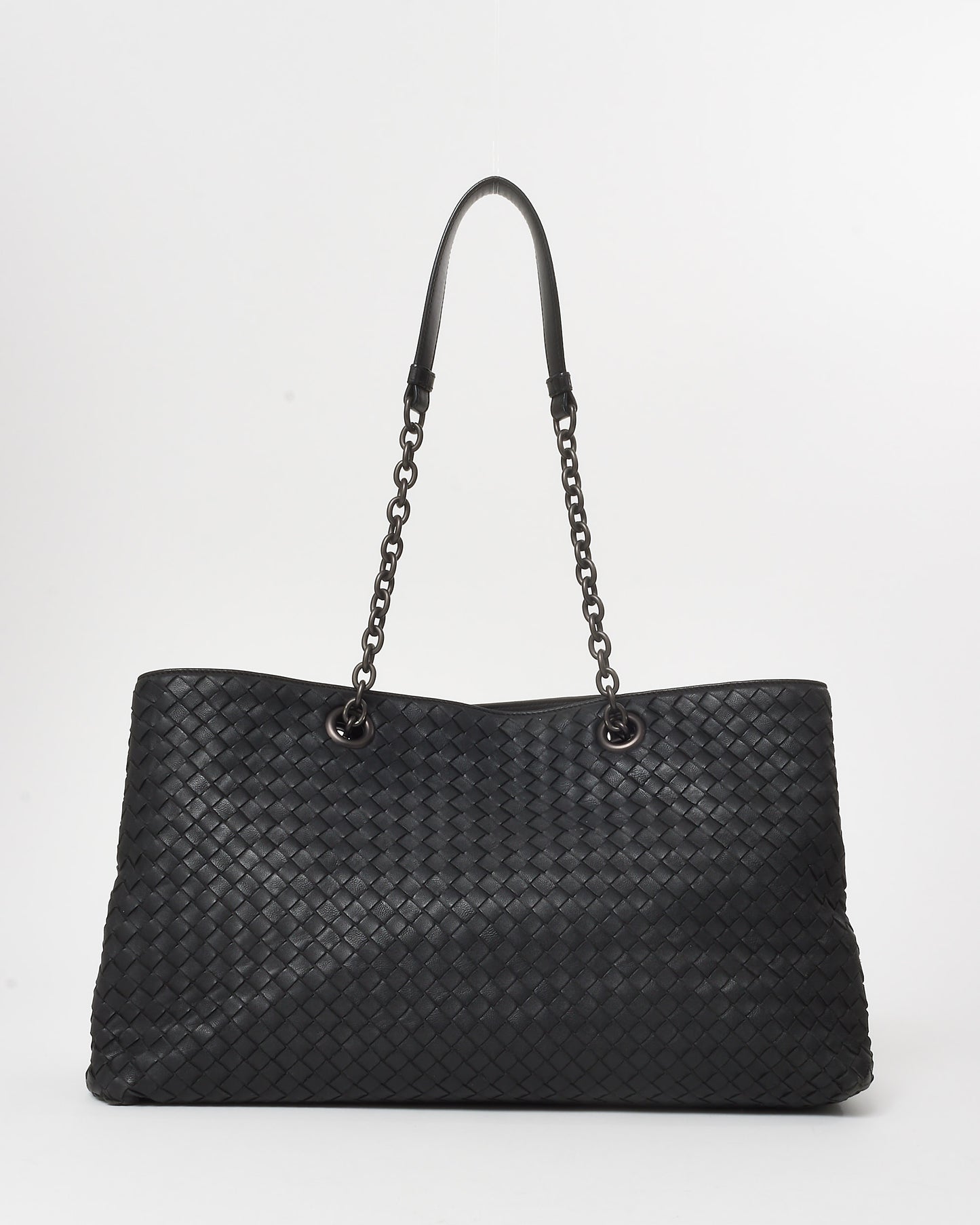 Bottega Veneta Vintage Black Intrecciato Leather Medium Olimpia Shoulder Bag