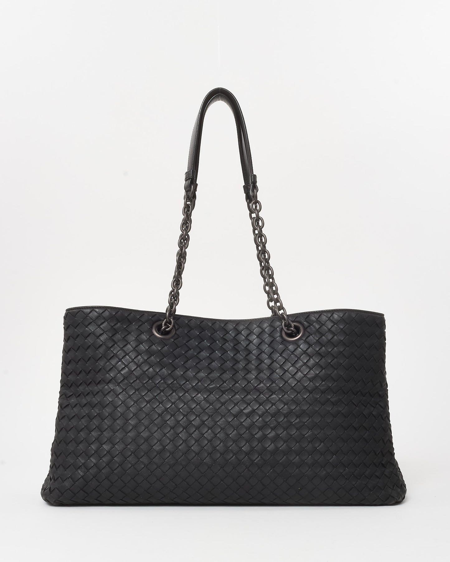 Bottega Veneta Vintage Black Intrecciato Leather Medium Olimpia Shoulder Bag