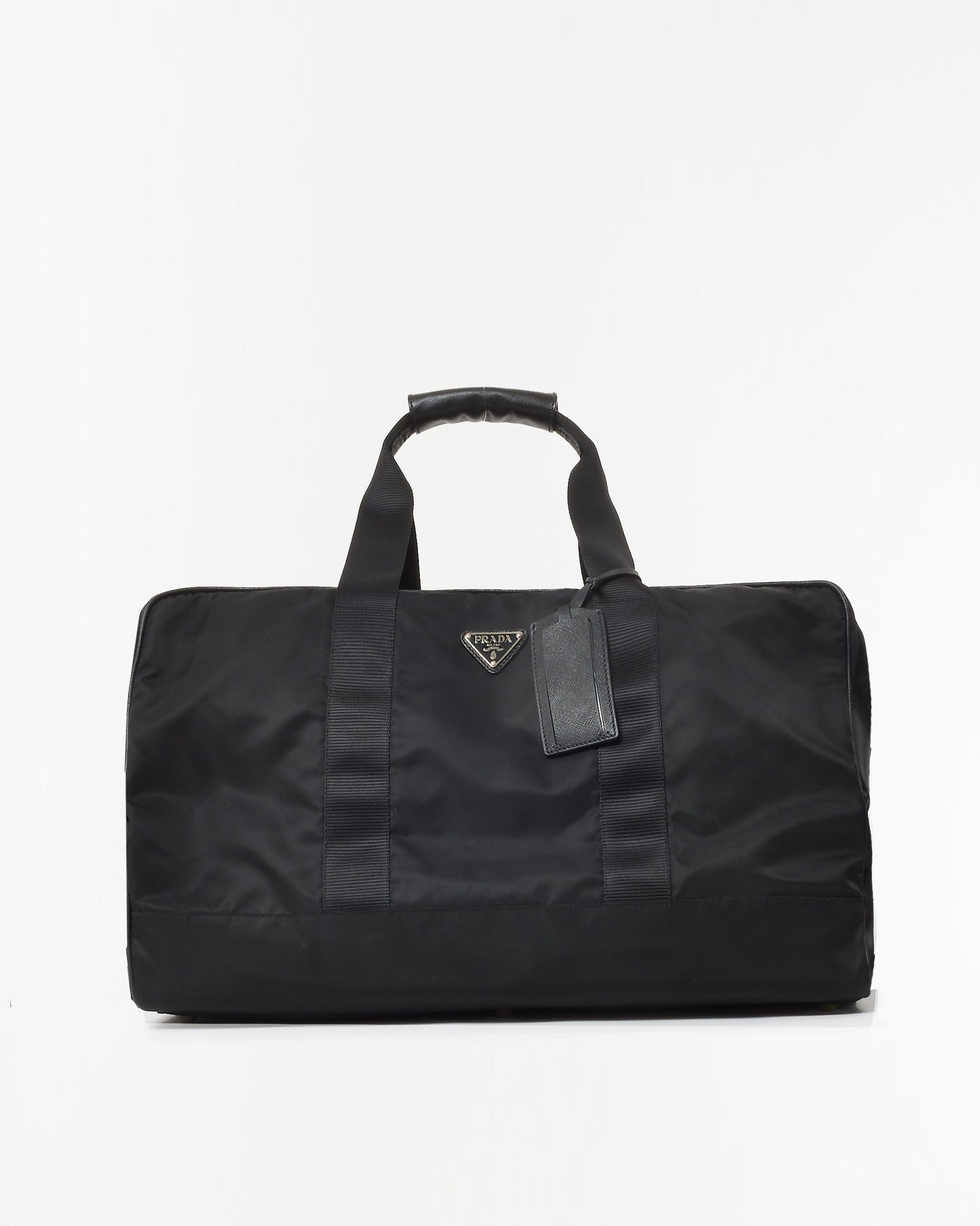 Prada Black Nylon Large Travel Duffle Bag
