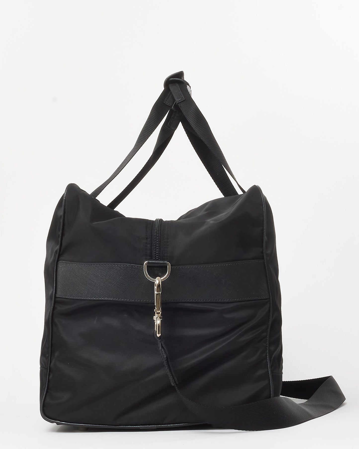 Prada Black Nylon Large Travel Duffle Bag