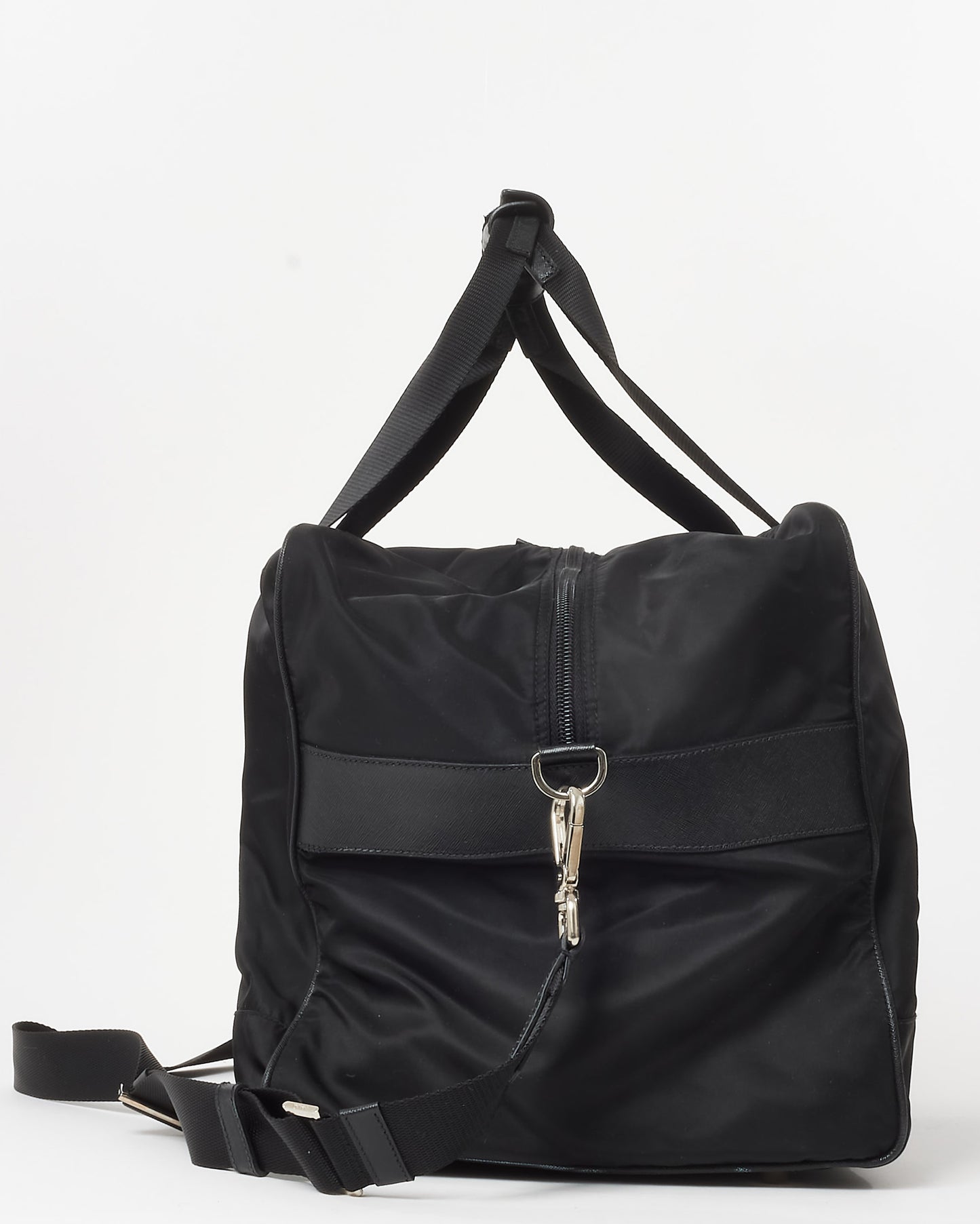 Prada Black Nylon Large Travel Duffle Bag