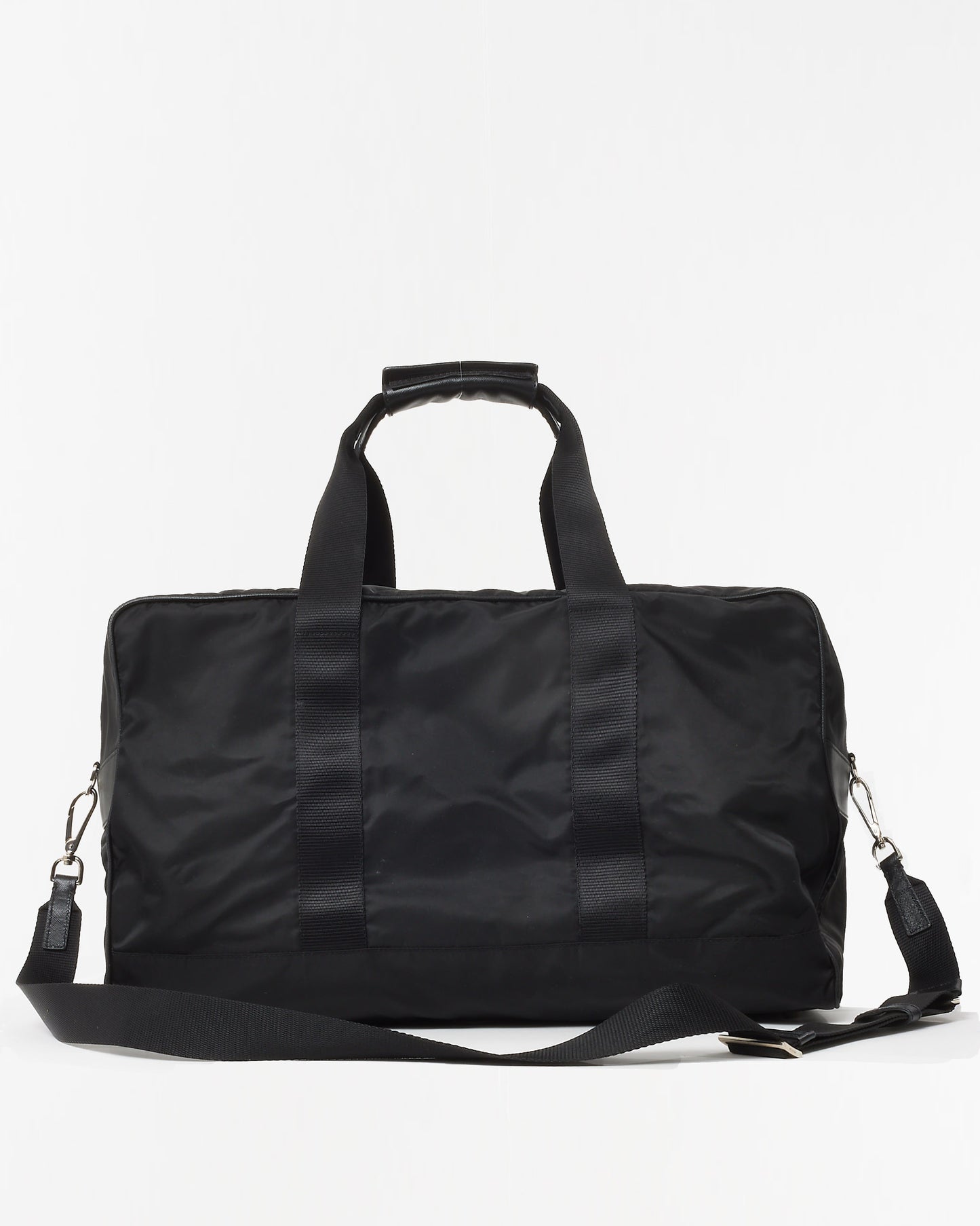 Prada Black Nylon Large Travel Duffle Bag