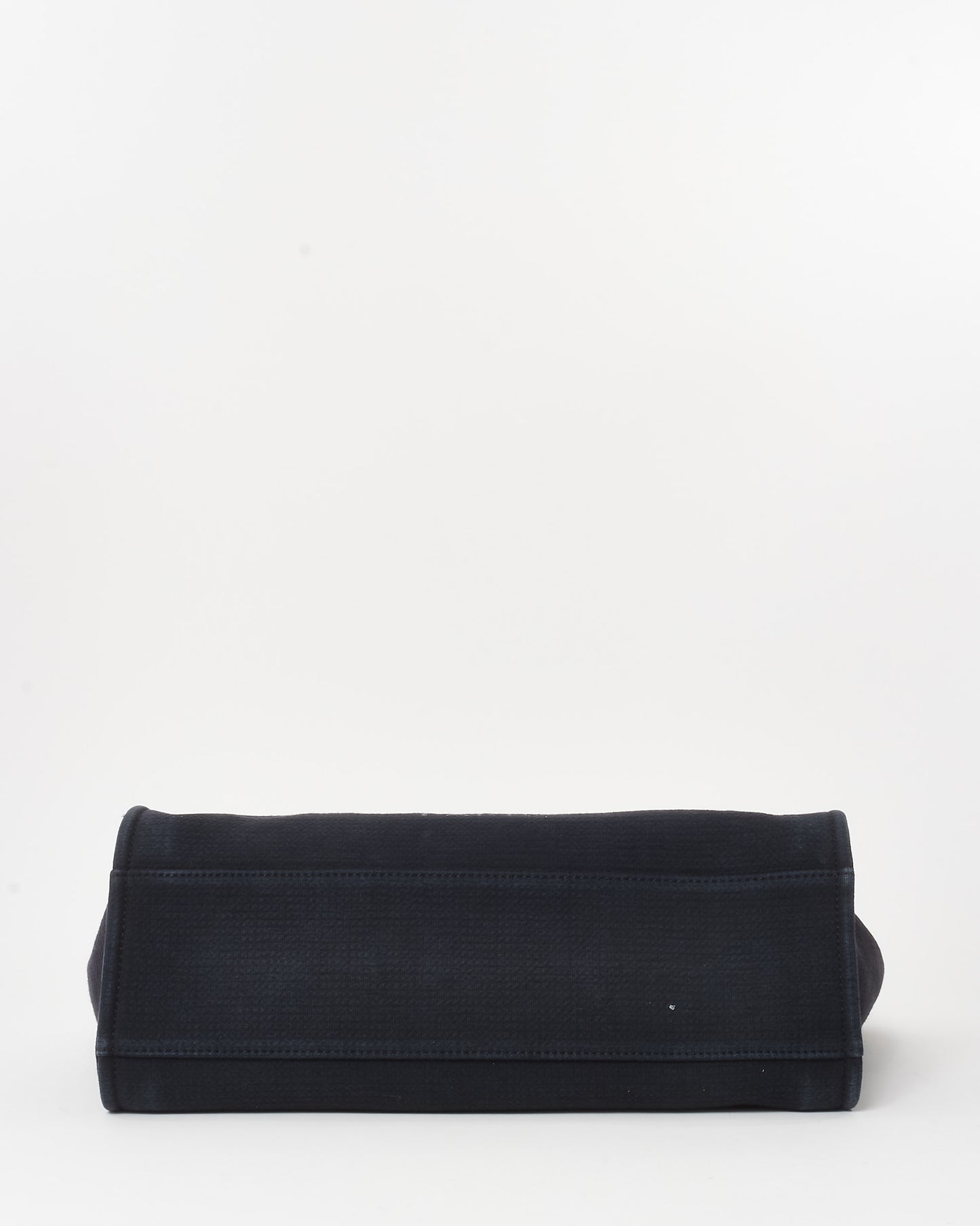 Chanel Navy Mixed Fibers Medium Chanel Logo Deauville Tote