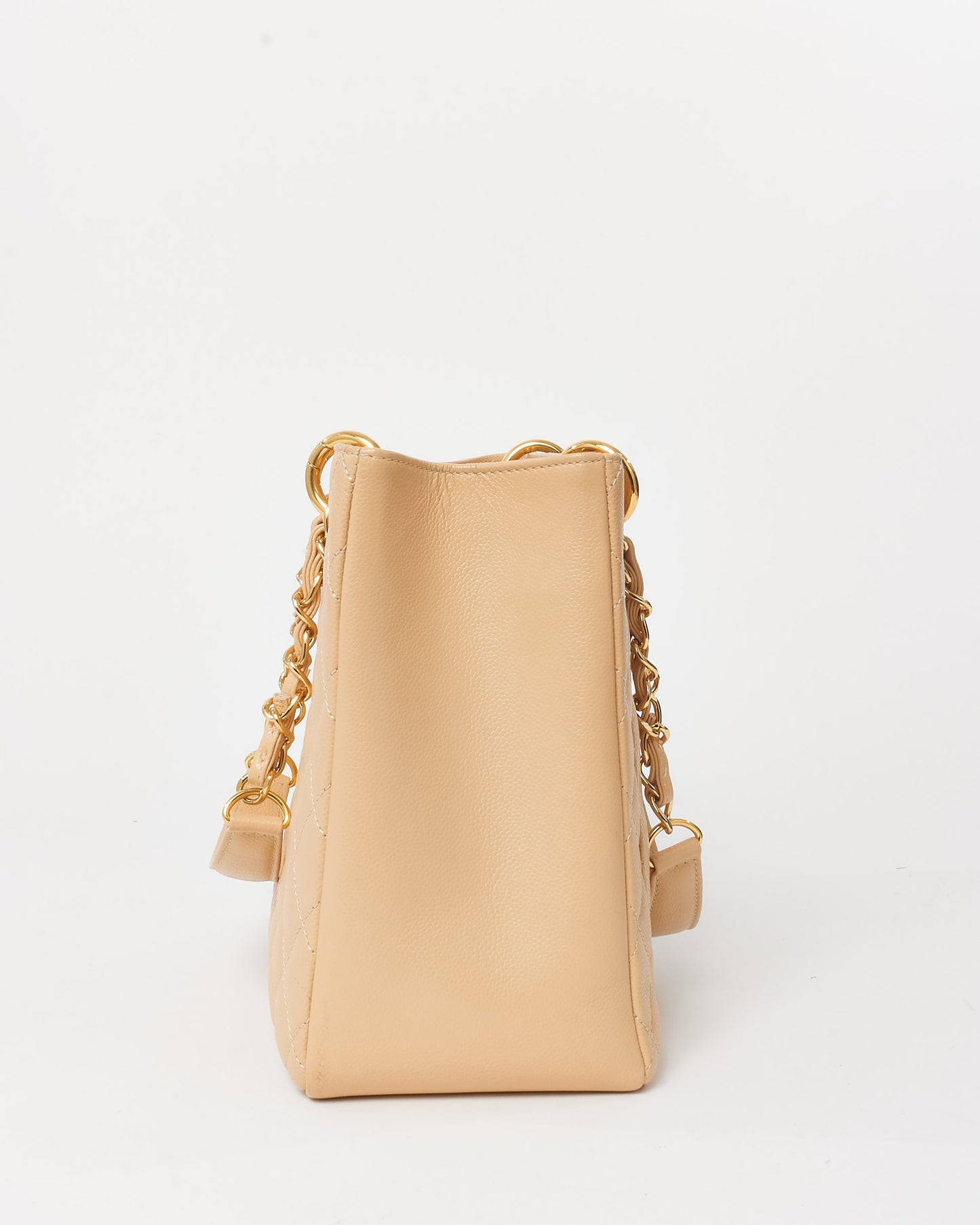 Chanel Beige Caviar Leather GST Shopper Tote