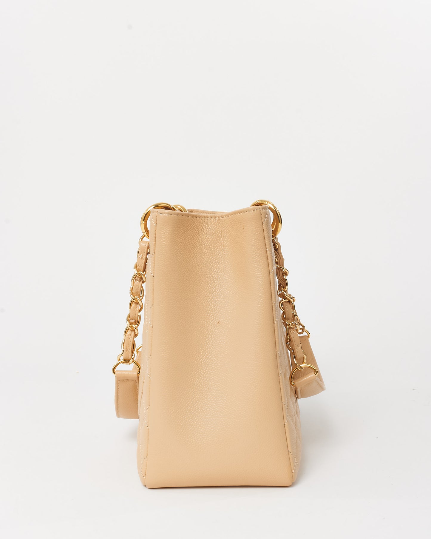 Chanel Beige Caviar Leather GST Shopper Tote