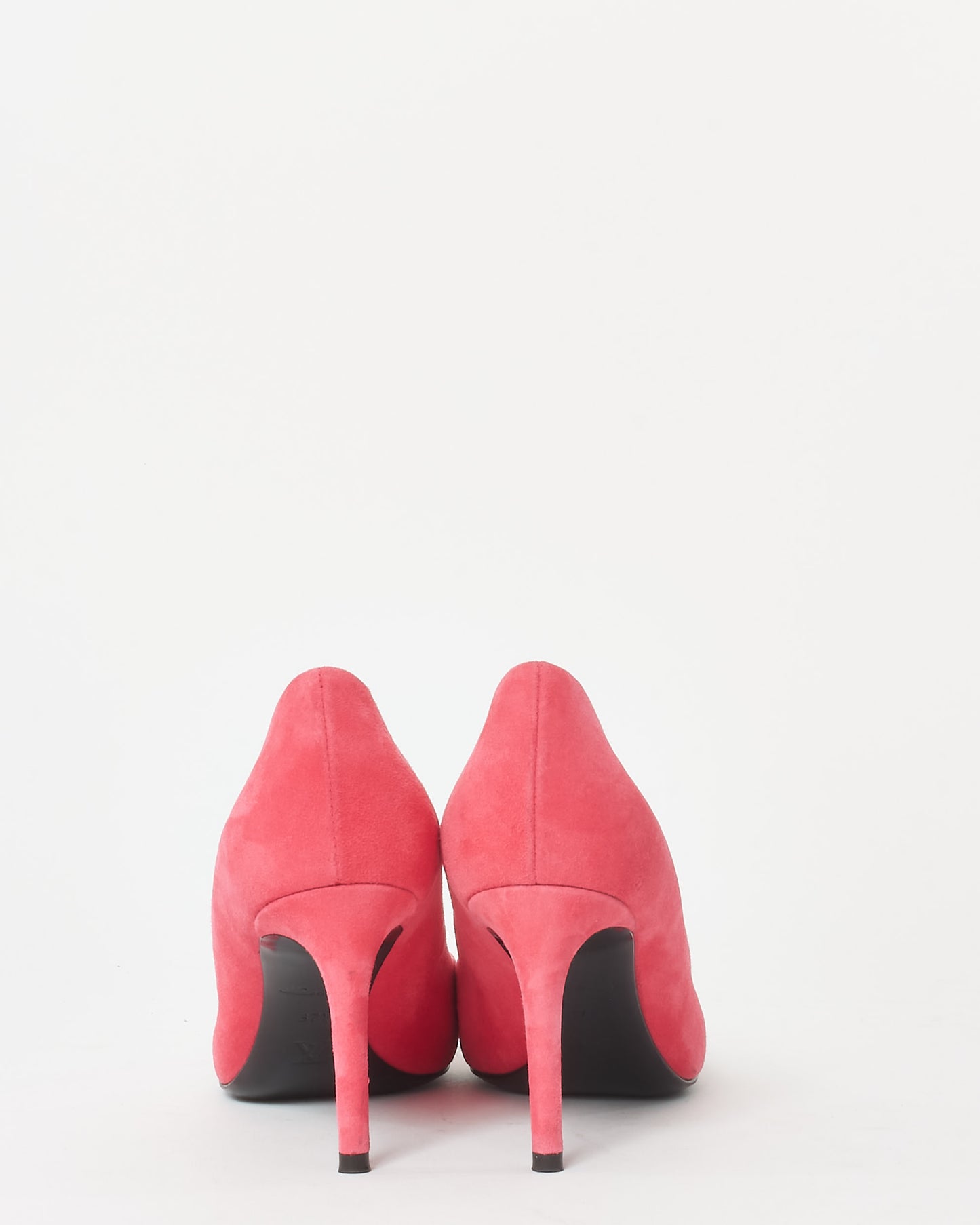 Louis Vuitton Pink Suede Crystal Madeleine Pumps - 37.5