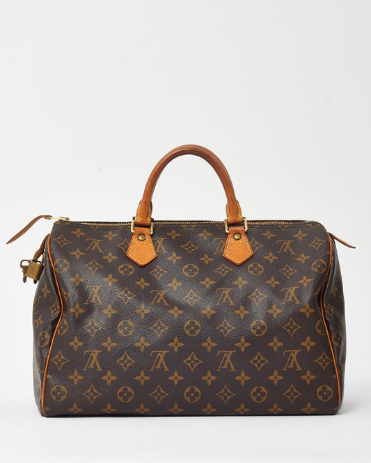Louis Vuitton Monogram Coated Canvas Speedy 35 Bag